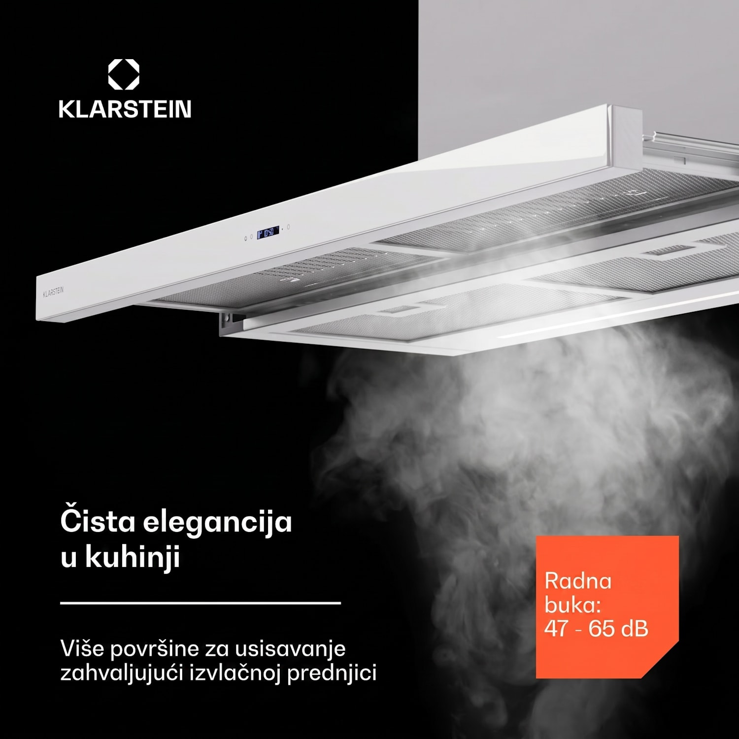 Mariana Neo 90, ravna napa, 90 cm, 640 m³/h, odvod zraka, LED 90 cm | Bijela