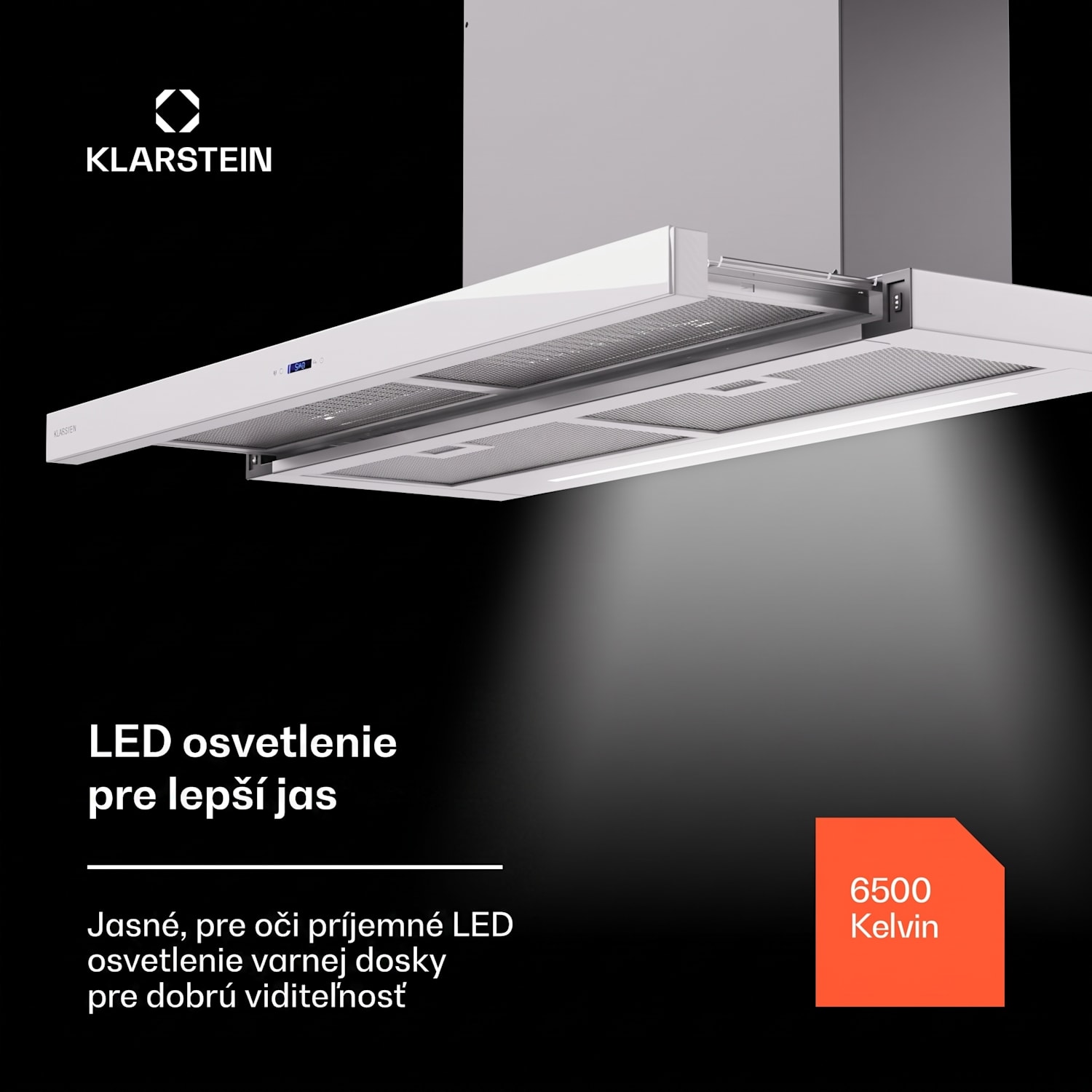 Mariana Neo 90, plochý digestor, 90 cm, 640 m³/h, odsávanie vzduchu, LED 90 cm | Biela