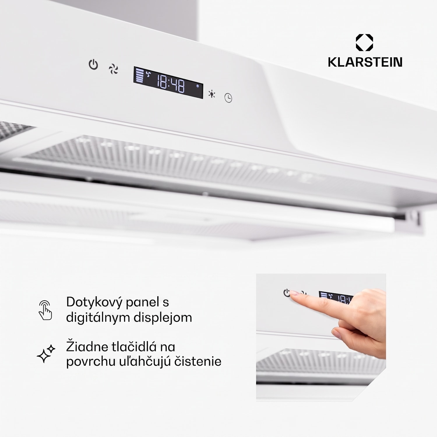 Mariana Neo 90, plochý digestor, 90 cm, 640 m³/h, odsávanie vzduchu, LED 90 cm | Biela