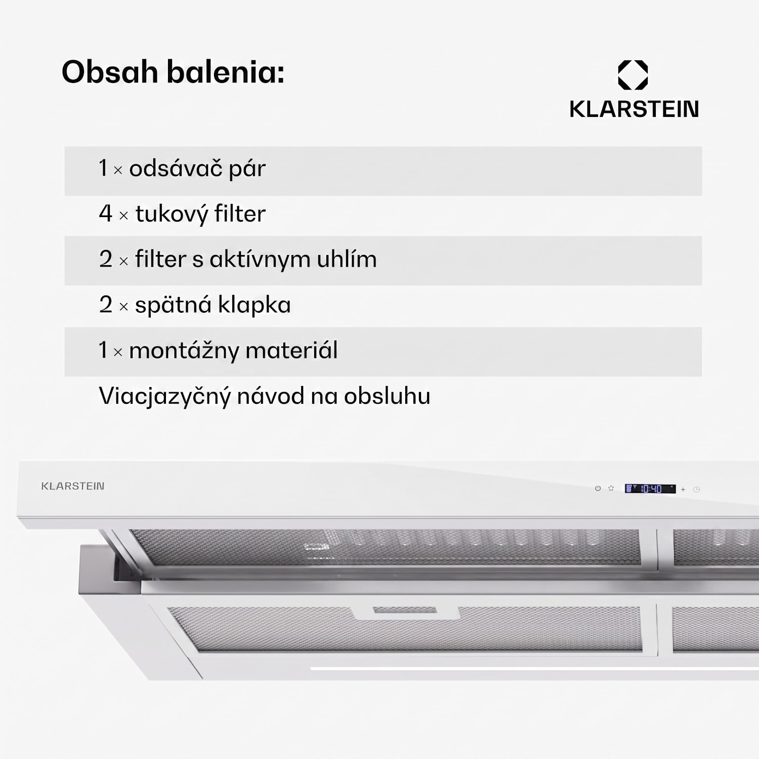 Mariana Neo 90, plochý digestor, 90 cm, 640 m³/h, odsávanie vzduchu, LED 90 cm | Biela