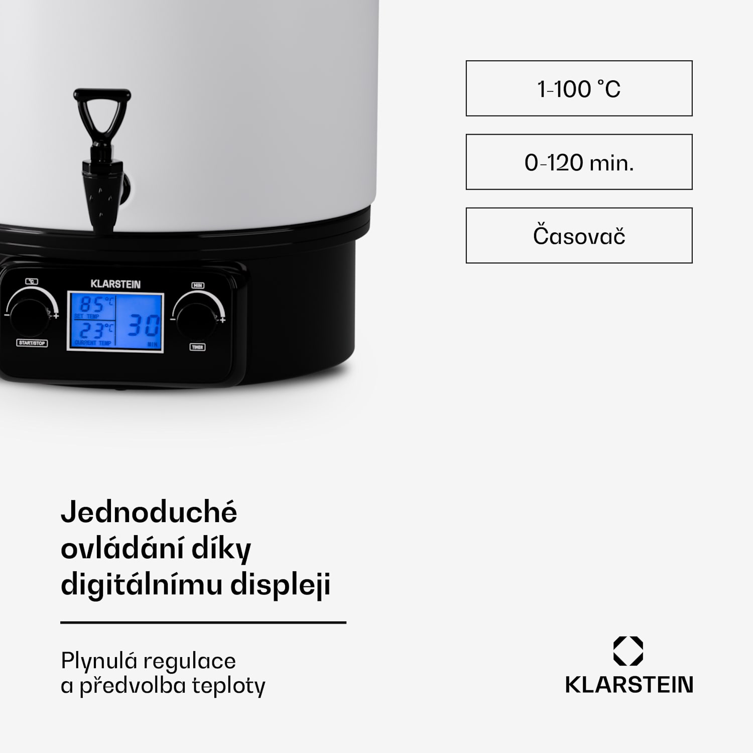 Biggie Digital, zavařovací hrnec, 27 l, 2000 W, nerezová ocel 