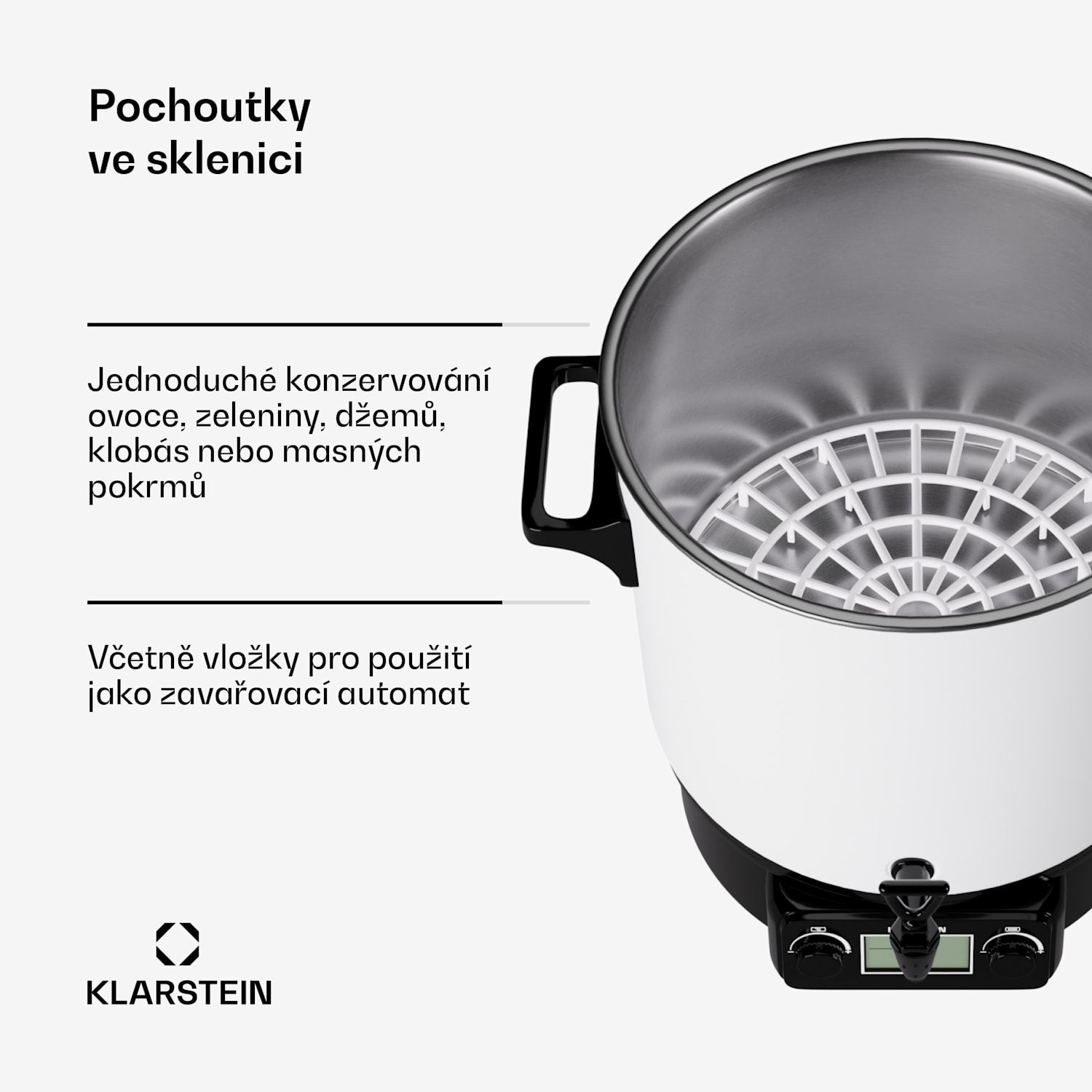 Biggie Digital, zavařovací hrnec, 27 l, 2000 W, nerezová ocel 