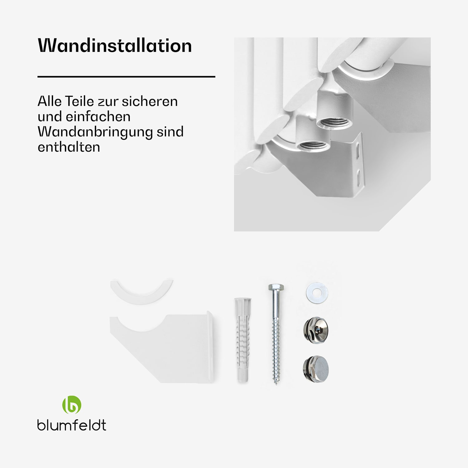 Tallheo 100 x 60 Heizkörper Röhrenheizkörper 1445W Warmwasser 1/2 60 x 100 cm | zweireihig | Weiß