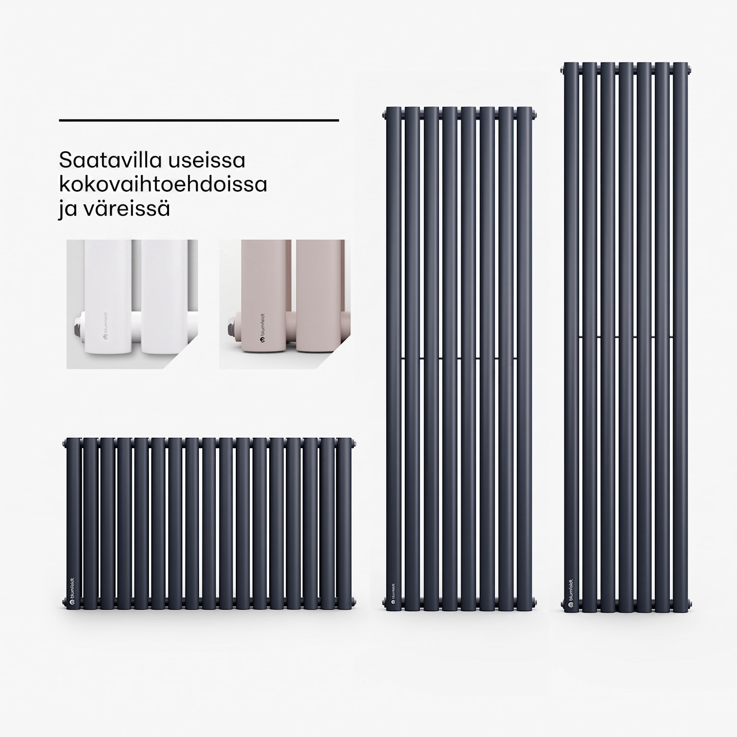 Tallheo 47 x 160 patteri putkilämmitin 728 W lämmin vesi 1/2 160 x 47 cm | yksi rivi | Antrasiitti