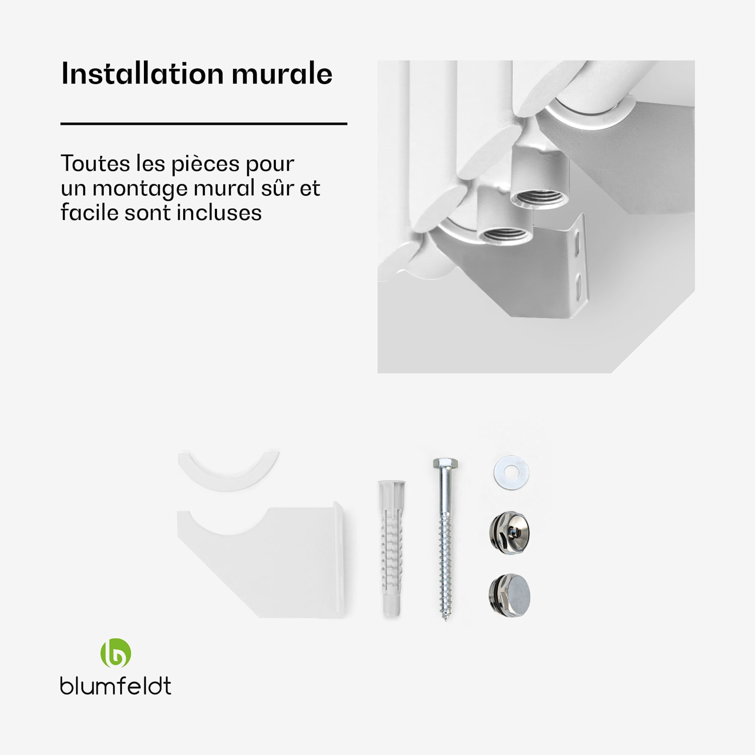 Tallheo 47 x 160 cm radiateur sèche-serviettes tubulaire 1472 W eau chaude 1/2 160 x 47 cm | double rangée | Blanc