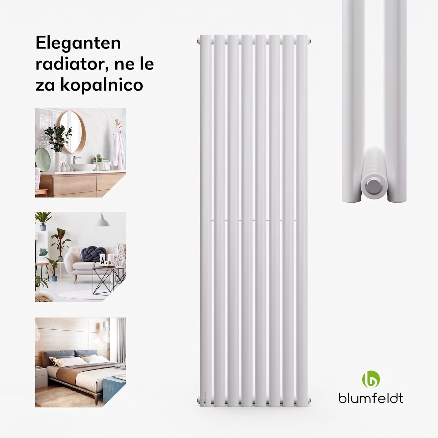 Tallheo, 47 x 160, radiator, kopalniški radiator, cevni radiator, 1472 W, sanitarna voda, 1/2 160 x 47 cm | dvojna vrstica | Bela