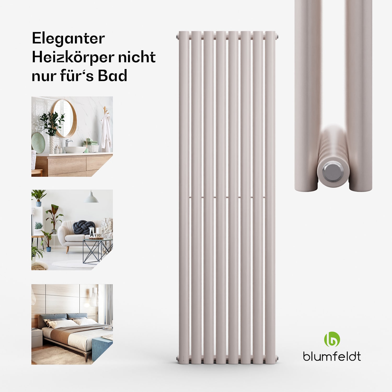 Tallheo 47 x 160 cm Heizkörper Badheizkörper Röhrenheizkörper 1472 W Warmwasser 1/2 160 x 47 cm | zweireihig | Sand