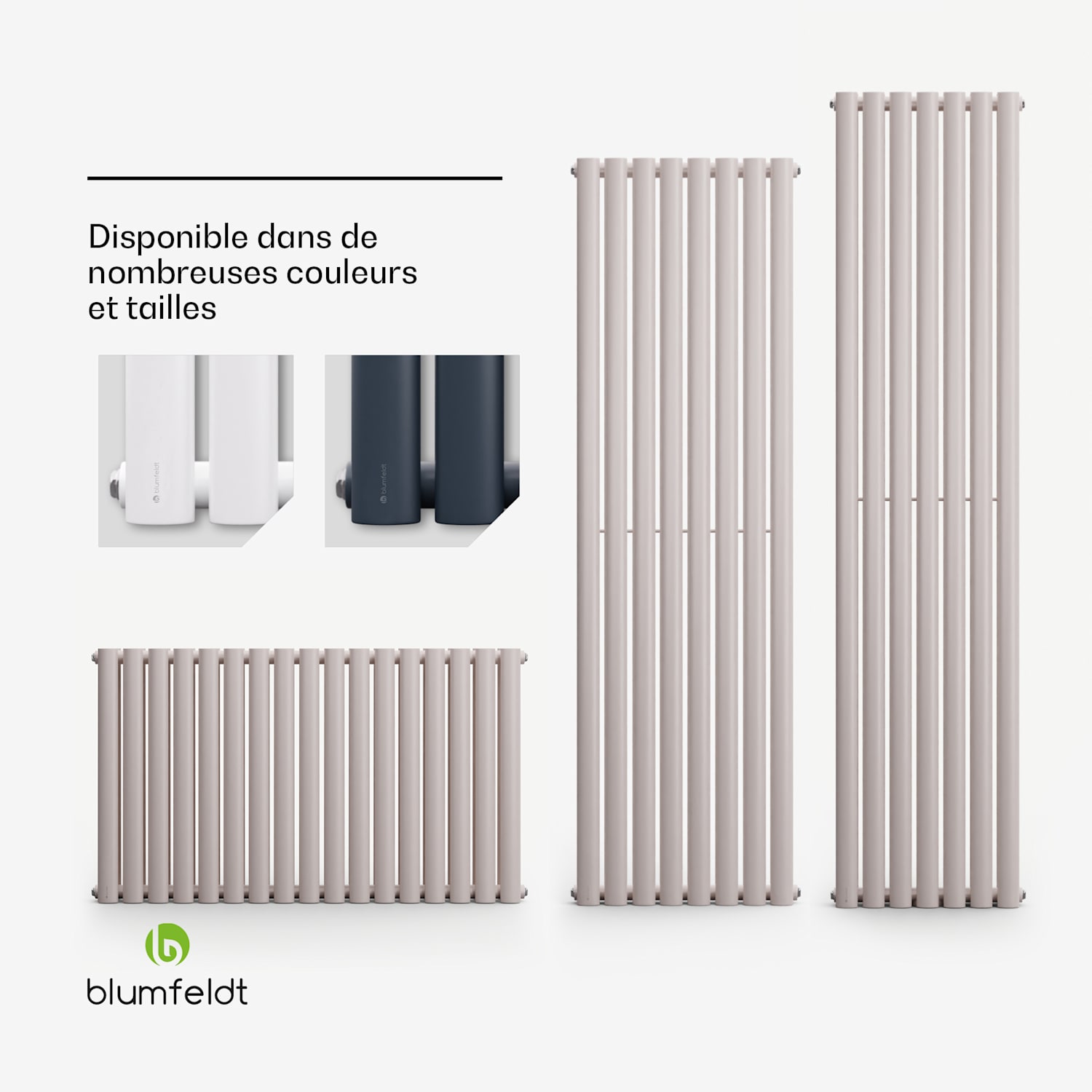 Tallheo 47 x 160 cm radiateur sèche-serviettes tubulaire 1472 W eau chaude 1/2 160 x 47 cm | double rangée | Sable