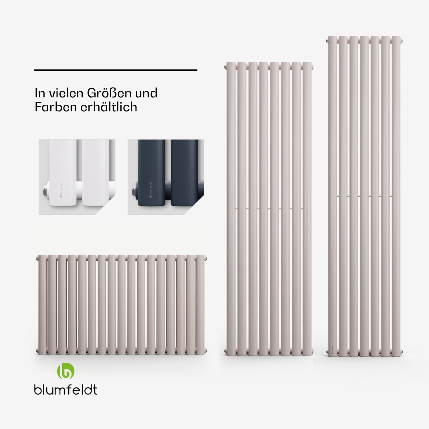 Tallheo 41 x 180 cm Heizkörper Badheizkörper Röhrenheizkörper 691 W Warmwasser 1/2 180 x 41 cm | einreihig | Sand