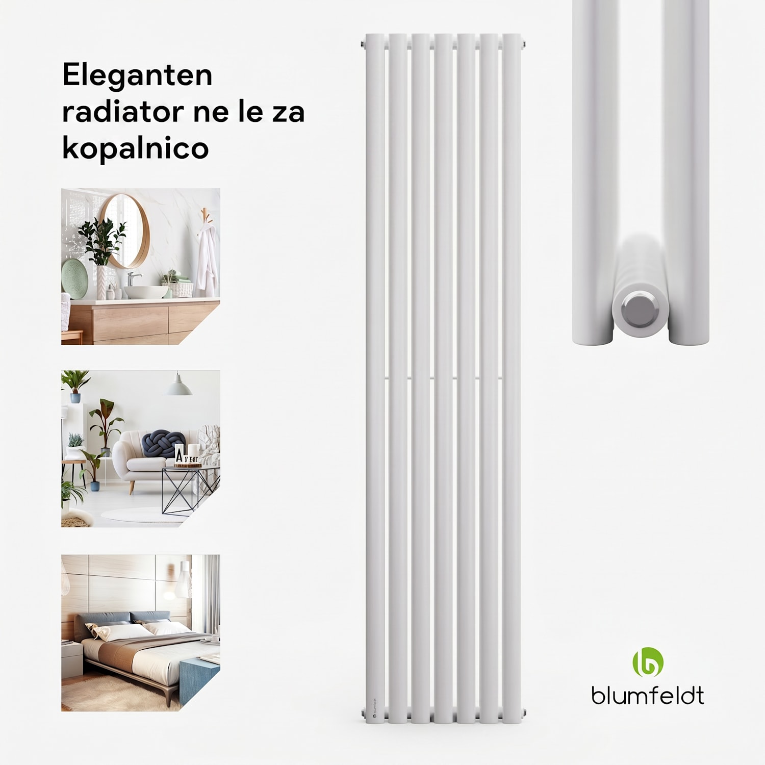 Tallheo, 41 x 180, radiator, kopalniški radiator, cevni radiator, 1435 W, sanitarna voda, 1/2 180 x 41 cm | dvojna vrstica | Bela