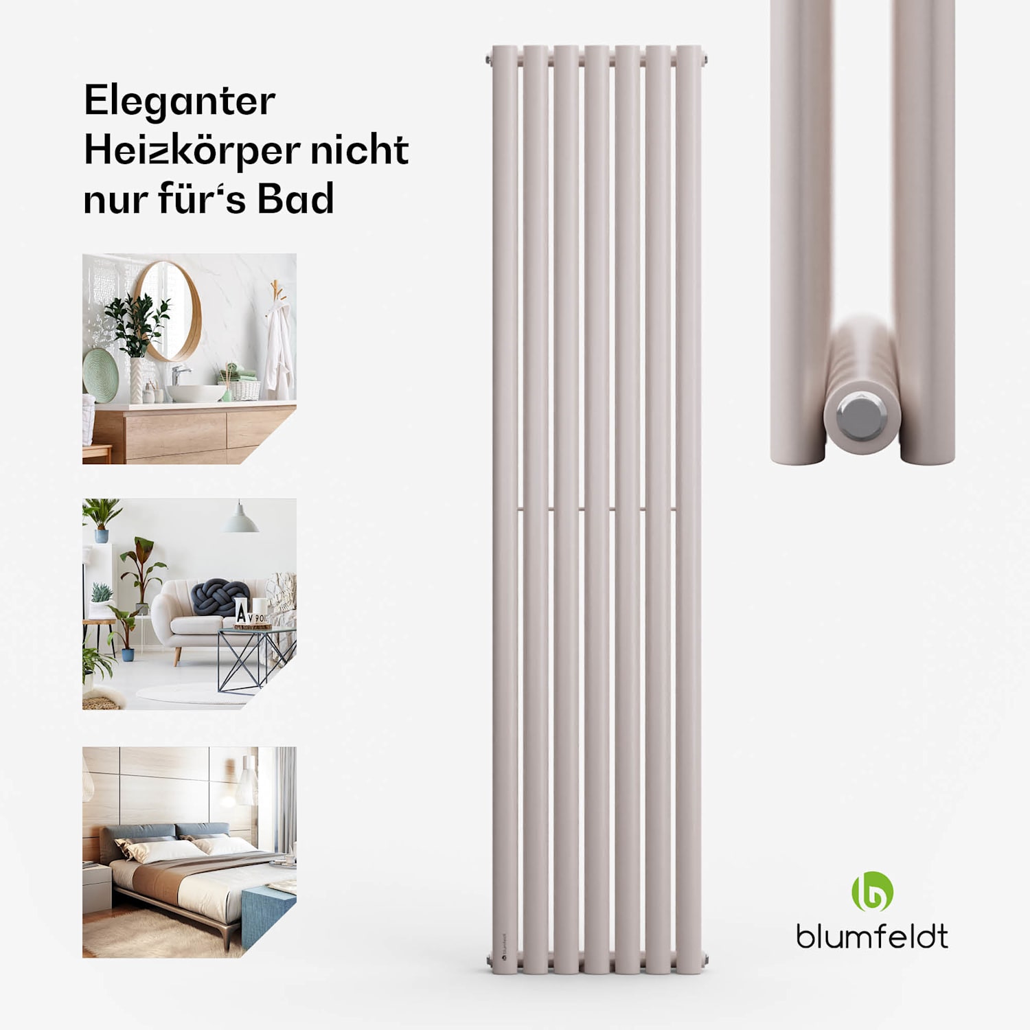 Tallheo 41 x 180 cm Heizkörper Badheizkörper Röhrenheizkörper 1435 W Warmwasser 1/2 180 x 41 cm | zweireihig | Sand