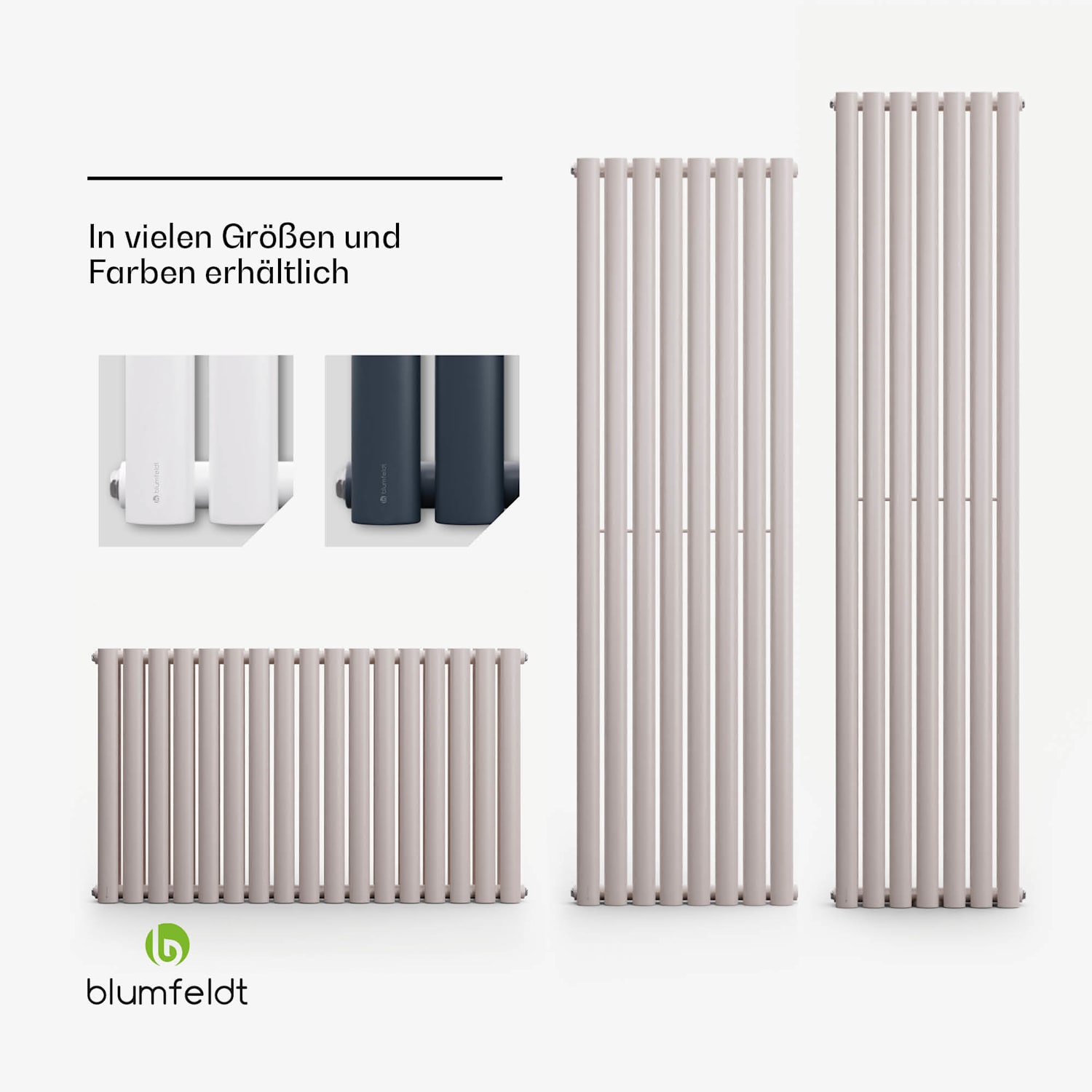 Tallheo 41 x 180 cm Heizkörper Badheizkörper Röhrenheizkörper 1435 W Warmwasser 1/2 180 x 41 cm | zweireihig | Sand