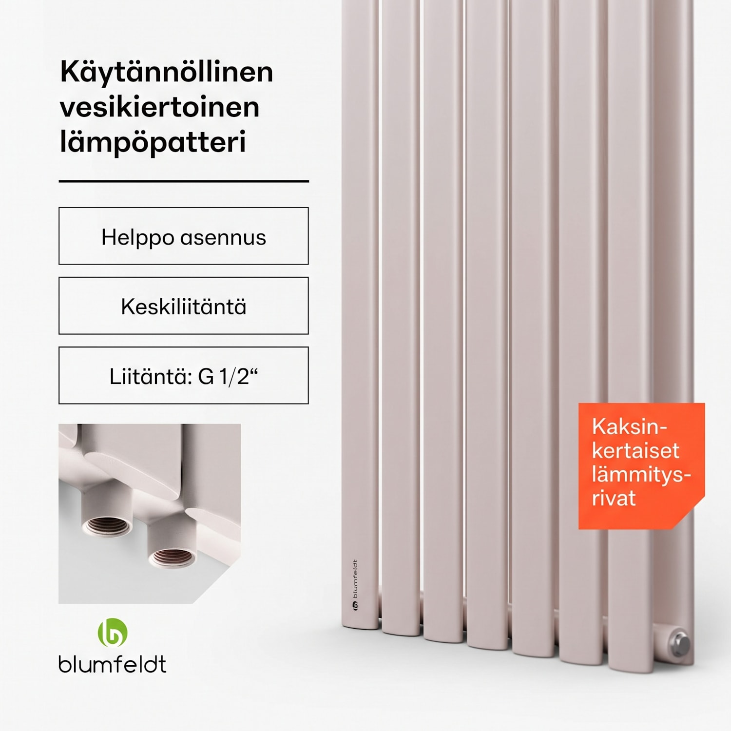 Tallheo 41 x 180 cm patteri kylpyhuonelämmitin putkilämmitin 1435 W lämmin vesi 1/2 180 x 41 cm | kaksinkertainen rivi | Hiekka