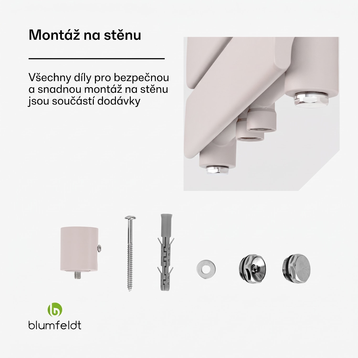 Fairmont, 50 x 107, radiátor, 509 W, teplá voda, 4 držáky na ručníky, 1/2" 50 x 107 cm | Písek