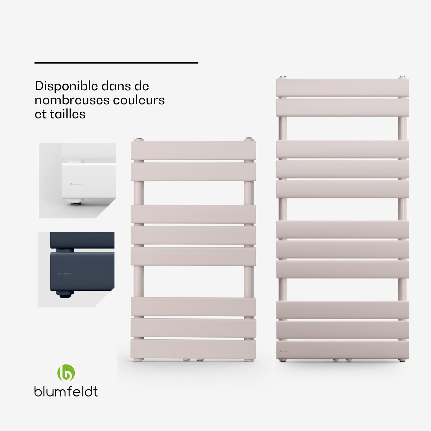 Radiateur Fairmont 50 x 107, 509 W eau chaude 4 sèche-serviettes 1/2" 50 x 107 cm | Sable