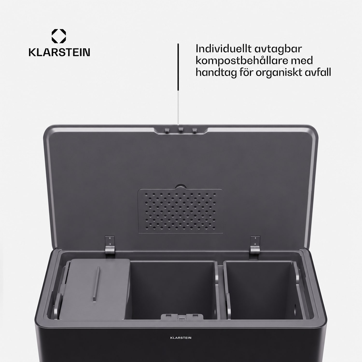 Yuma Sophink 40 liter inkl. kompostbehållare med ben och luktfilter 40 L | Svart