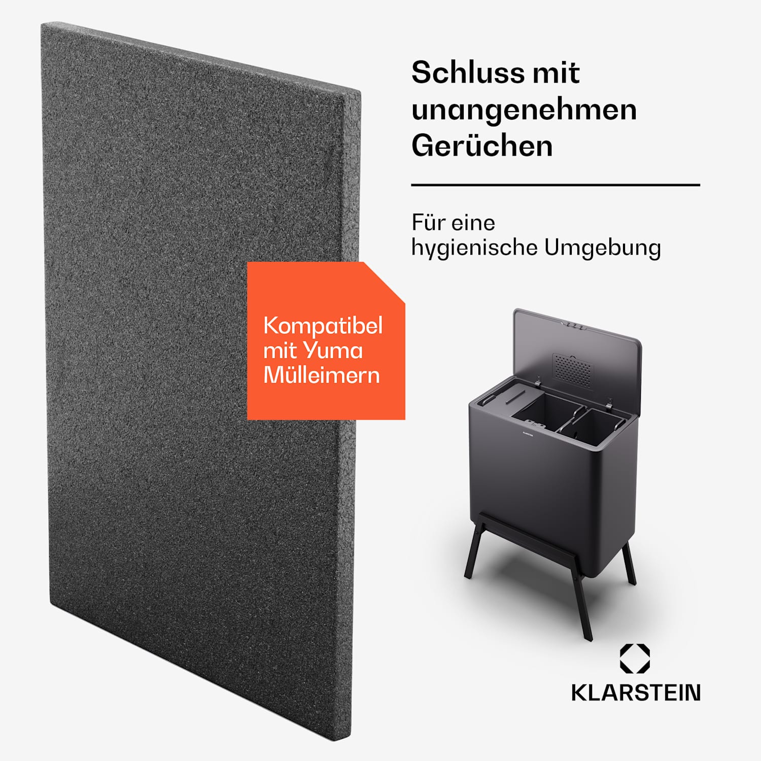 Mülleimer Geruchsfilter mit Aktivkohle 5 Lagen für starke Geruchsabsorption wirkt bis zu 3 Monate Nutzung in Küche und Biomüll 4 Stück pro Packung 