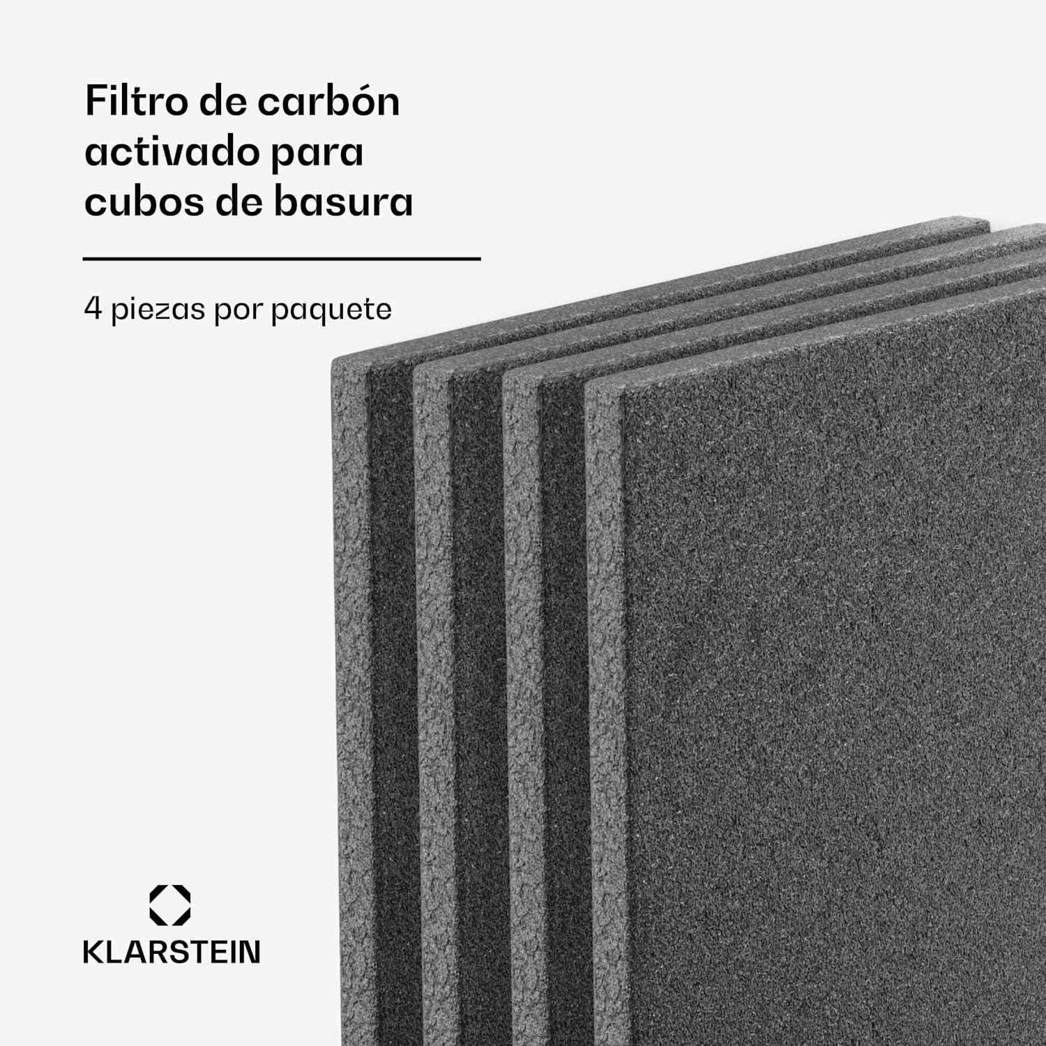 Filtro de olores para cubos de basura con carbón activado 5 capas para una fuerte absorción de olores funciona hasta 3 meses de uso en residuos orgánicos y de cocina 4 unidades por paquete