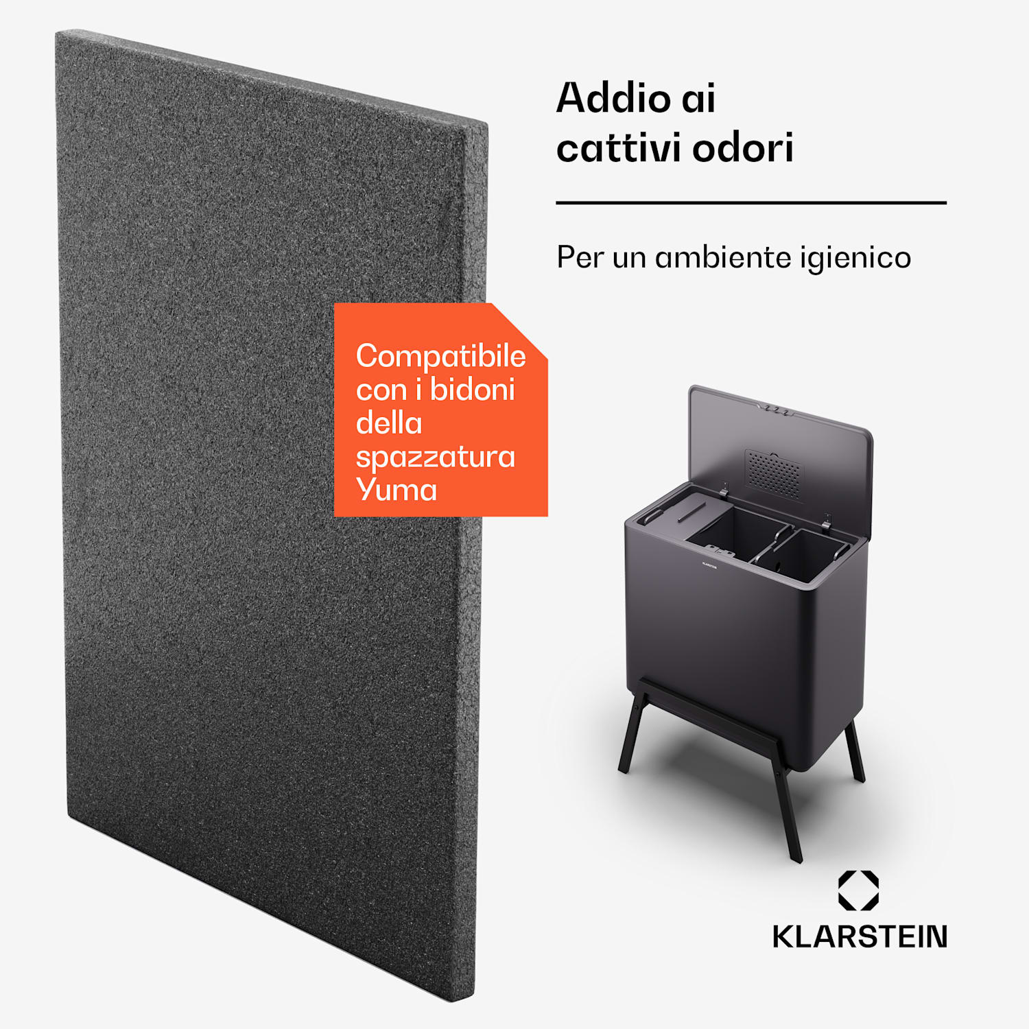 Filtro antiodore per bidoni dei rifiuti, con carboni attivi a 5 strati per un forte assorbimento degli odori, fino a 3 mesi di utilizzo in cucina e per i rifiuti organici, 4 pezzi per confezione 