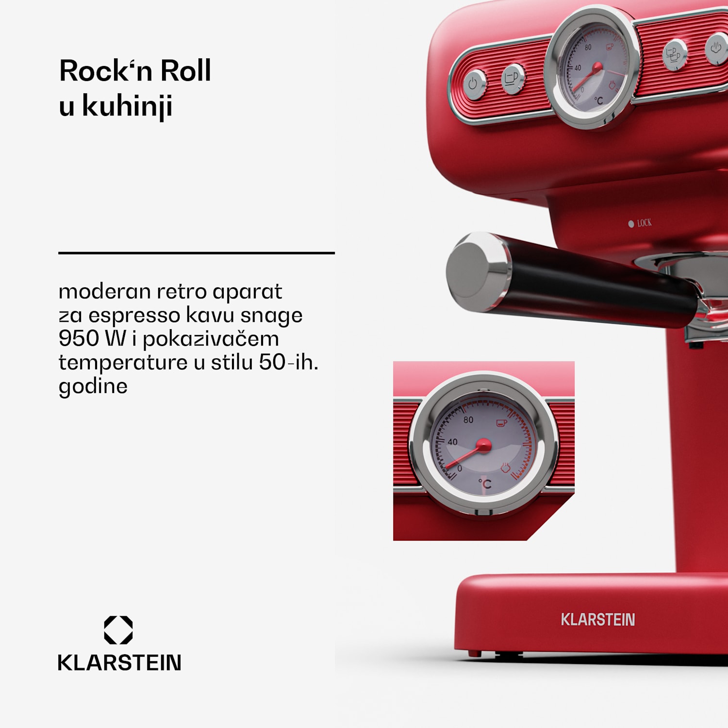 Espressionata Evo Espresso aparat, 950 W, 19 bara, 1,2 L, 2 šalice 