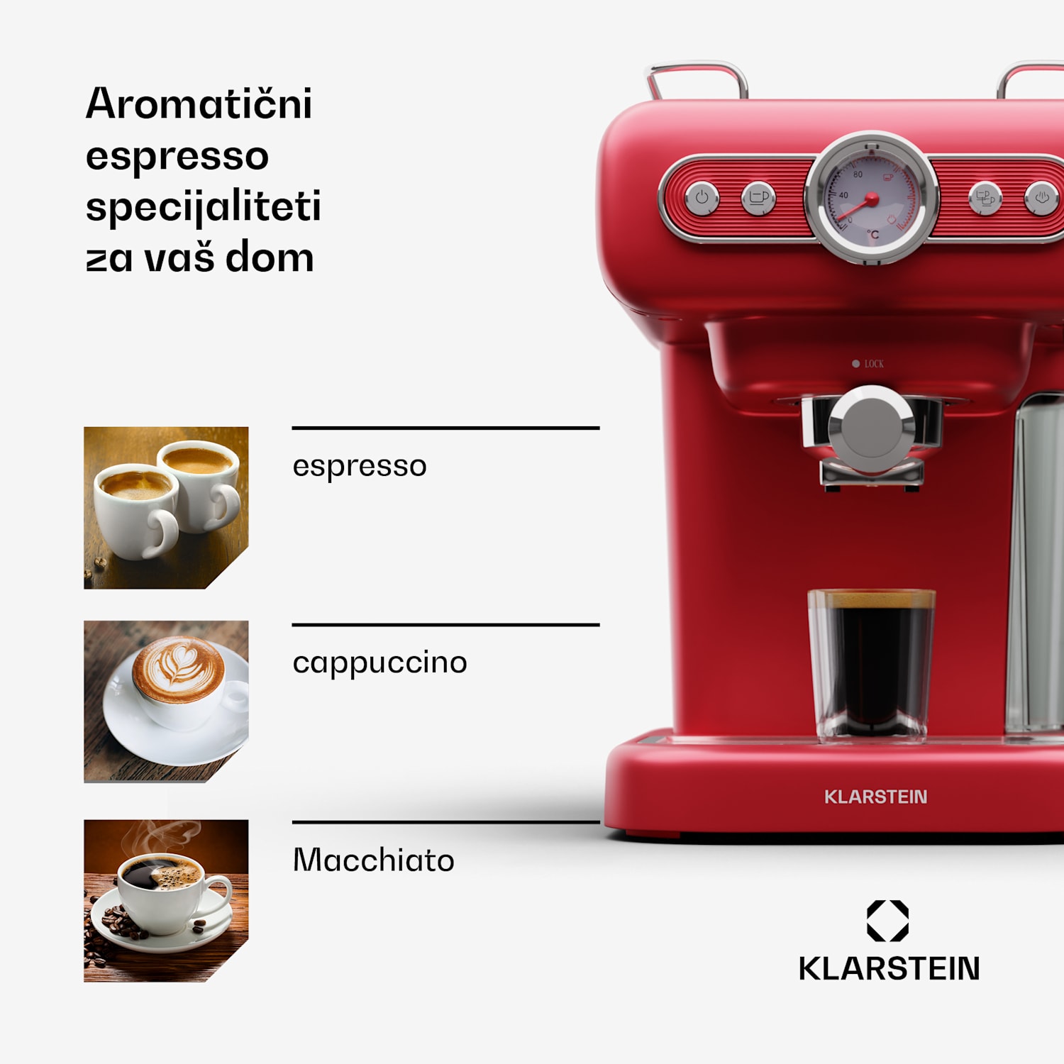 Espressionata Evo Espresso aparat, 950 W, 19 bara, 1,2 L, 2 šalice 