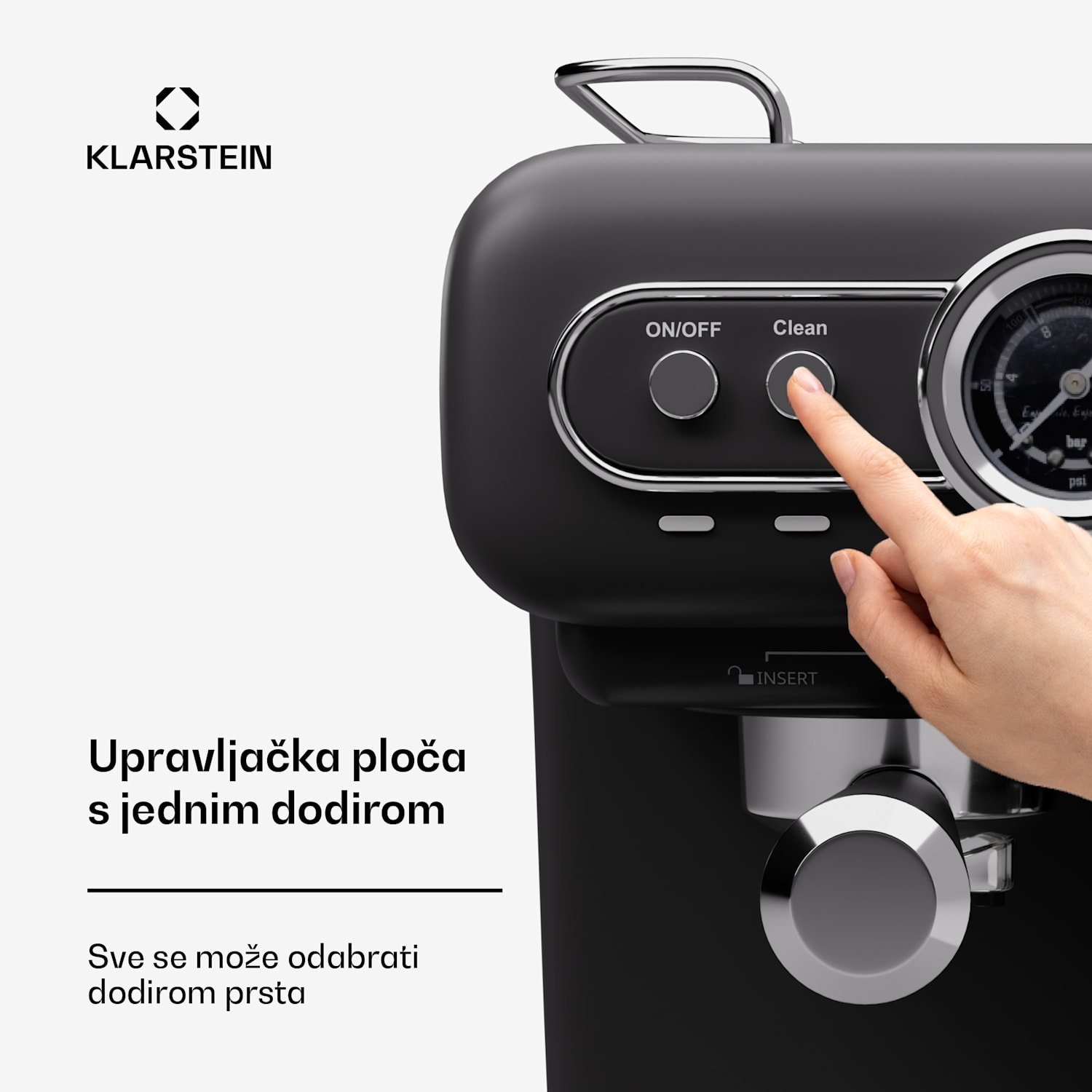 Espressionata Evo, aparat za kavu na polugu, 1350 W, 19 bara, 1,2 l, 2 šalice