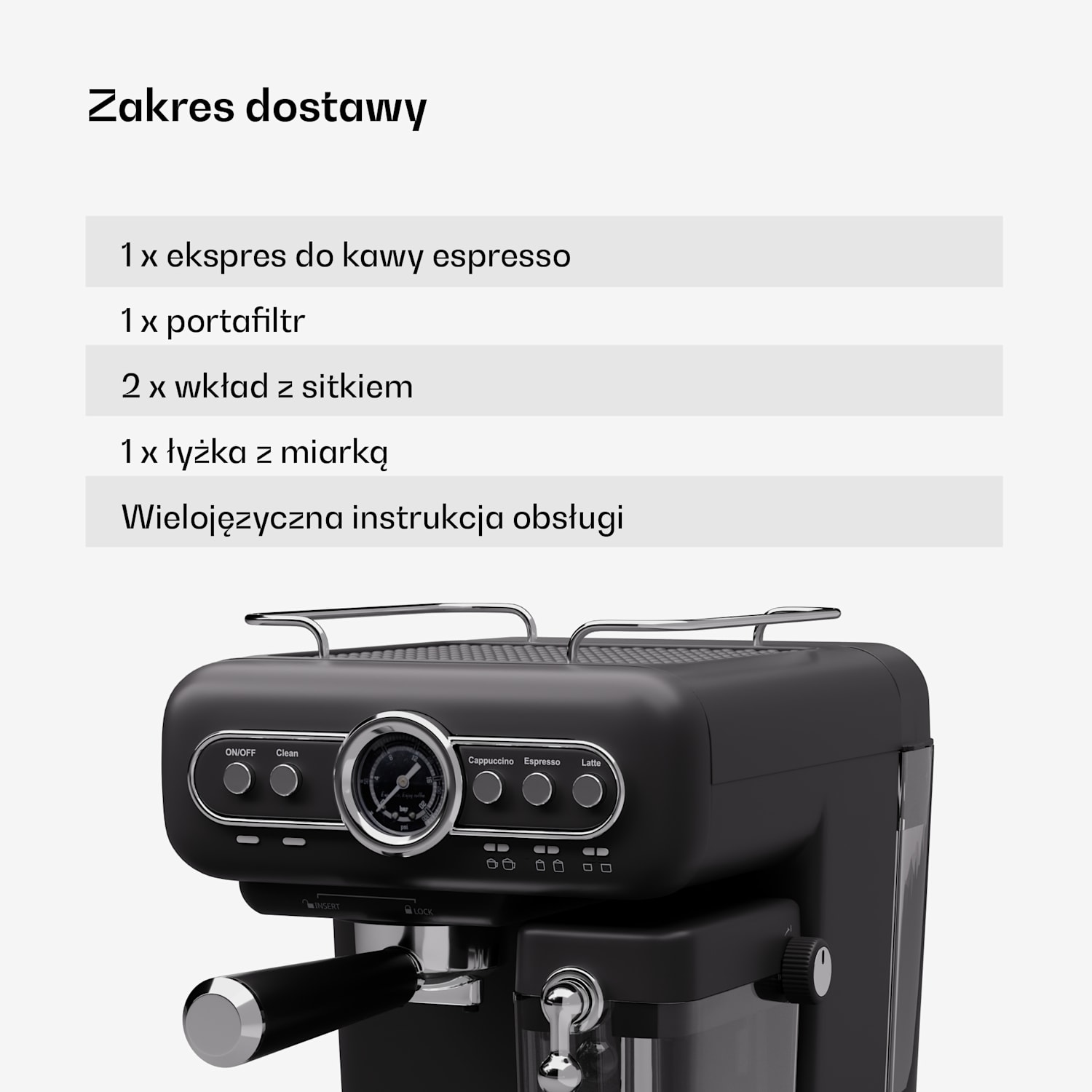 Espressionata Evo, ekspres do kawy ciśnieniowy, automatyczny, 1350 W, 19 bar, 1,2 l, 2 filiżanki 