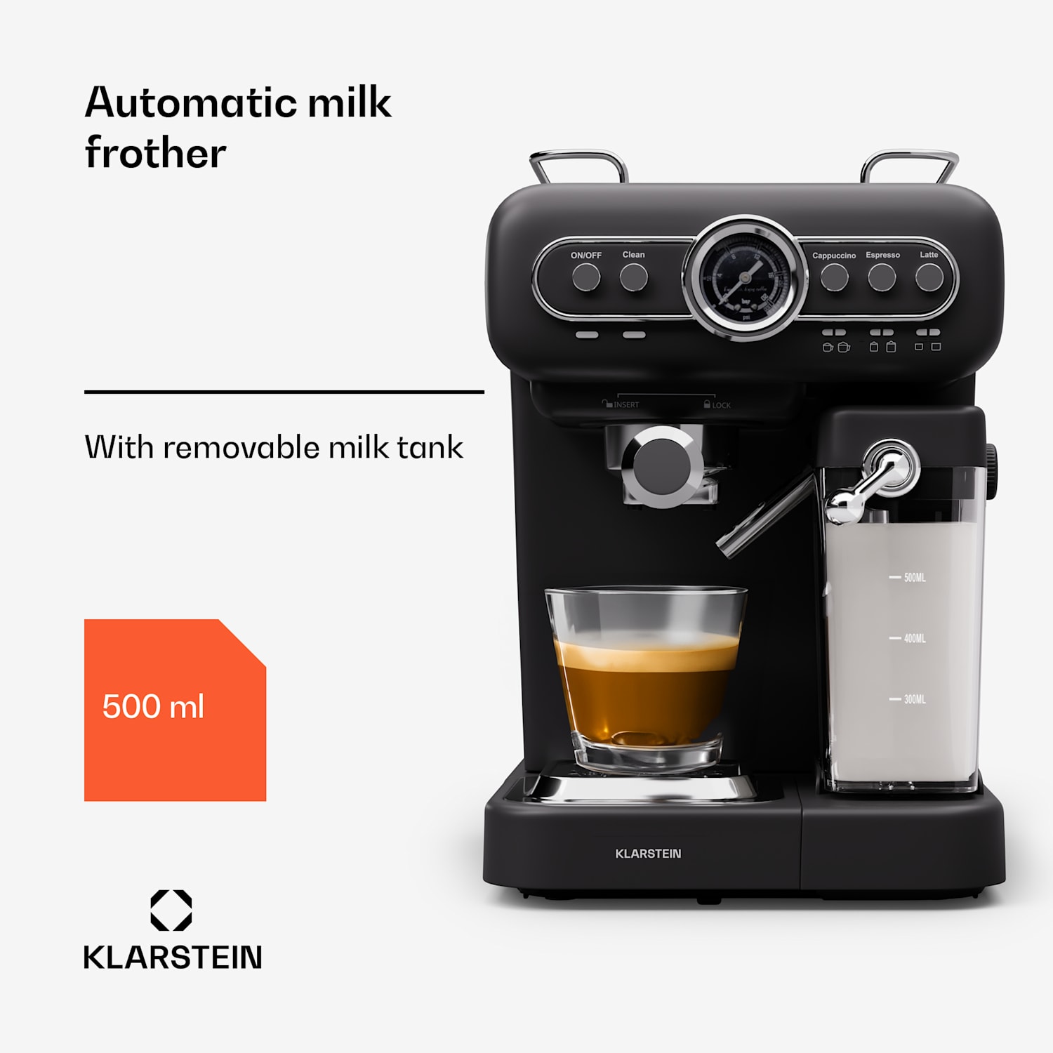 Máquina de café expresso Espressionata Evo 1350W 19 bar 1,2 L 2 chávenas Preto