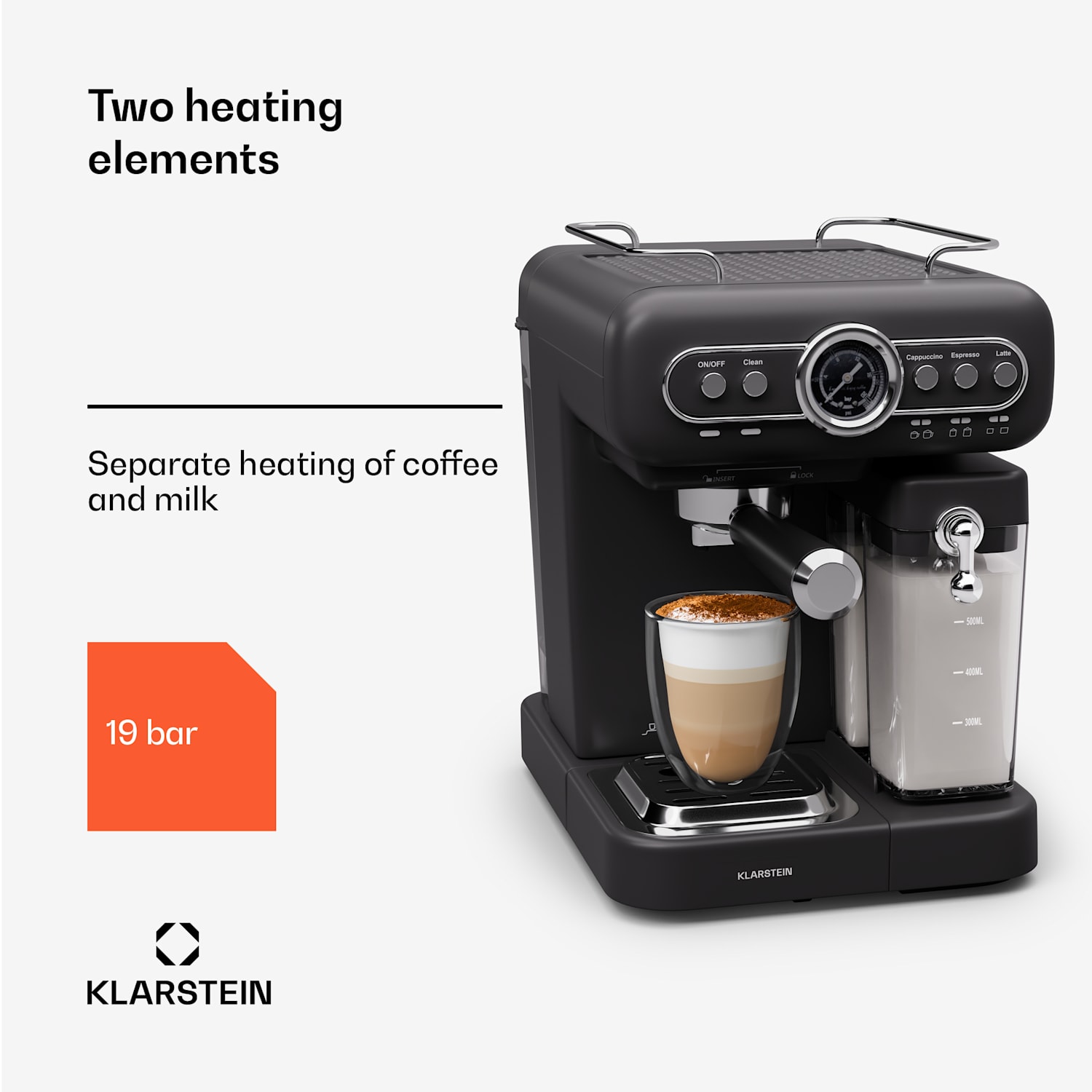 Máquina de café expresso Espressionata Evo 1350W 19 bar 1,2 L 2 chávenas Preto