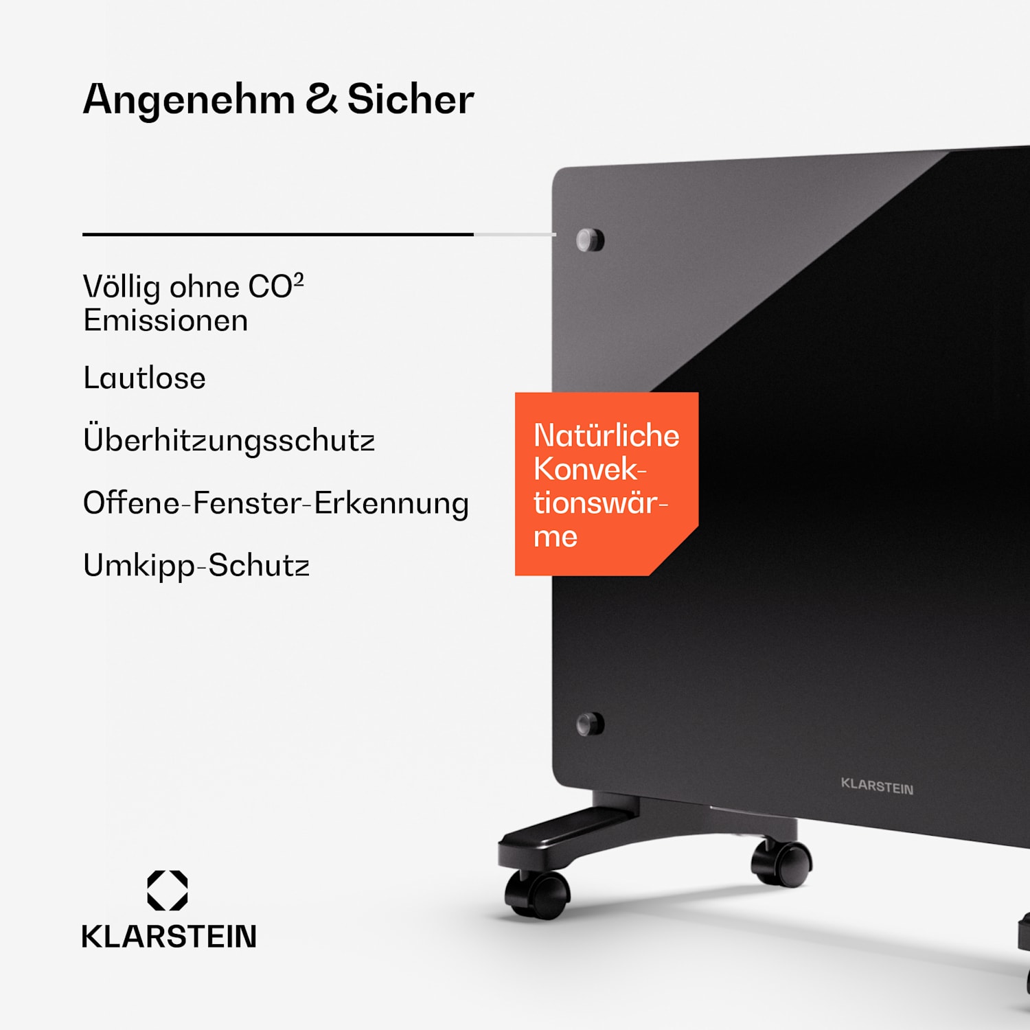 Bornholm Smart 1500 - Stufa a convezione, 1500 W, WiFi, LED, IP24 1500 W | Sì | Nero