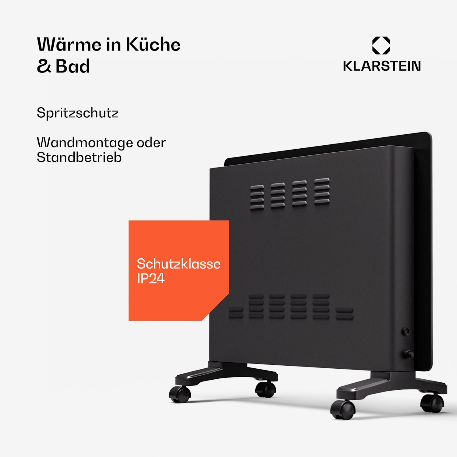 Bornholm Smart 1500 - Stufa a convezione, 1500 W, WiFi, LED, IP24 1500 W | Sì | Nero