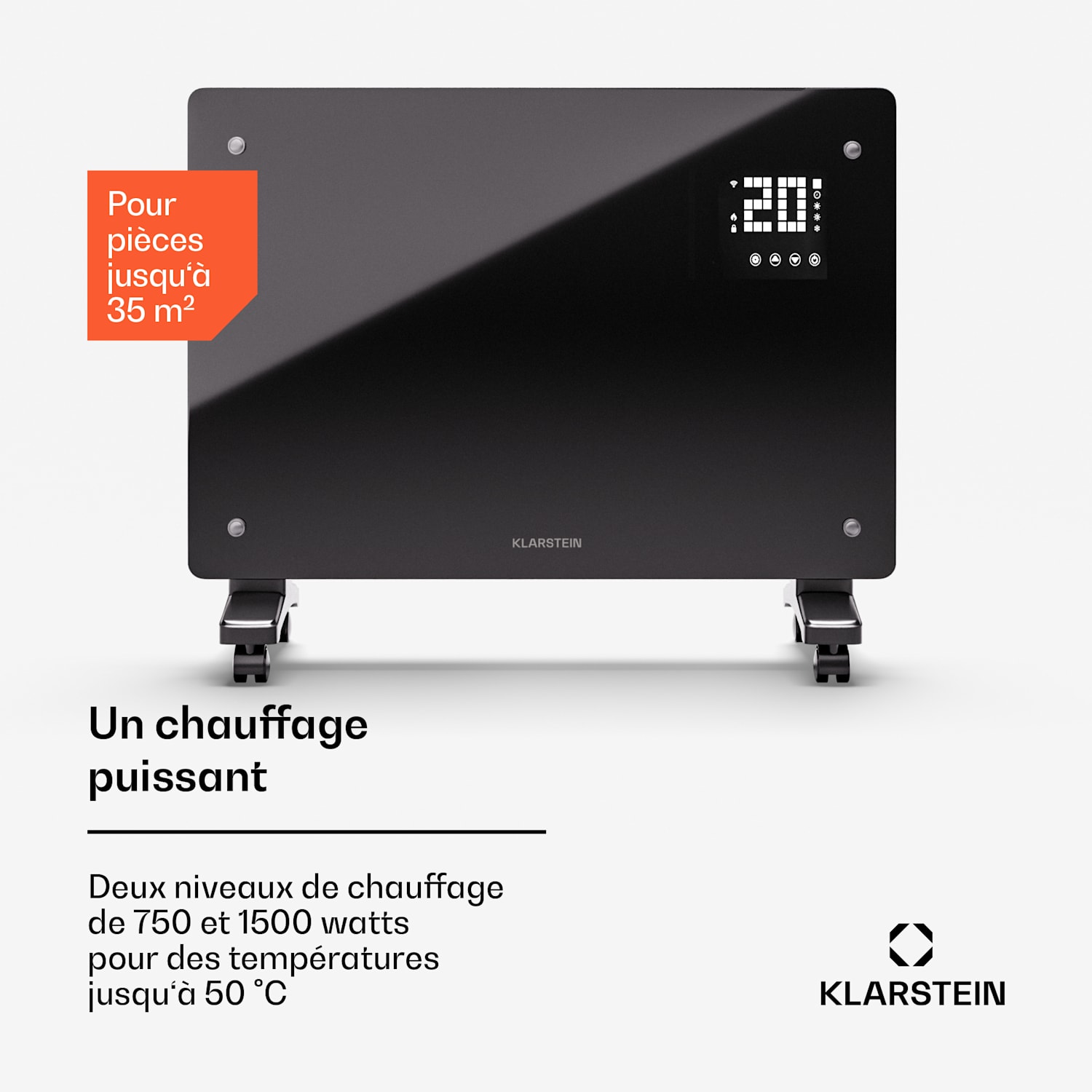 Bornholm Smart 1500 convecteur 1500 W WiFi LED IP24 1500 W | Oui | Noir