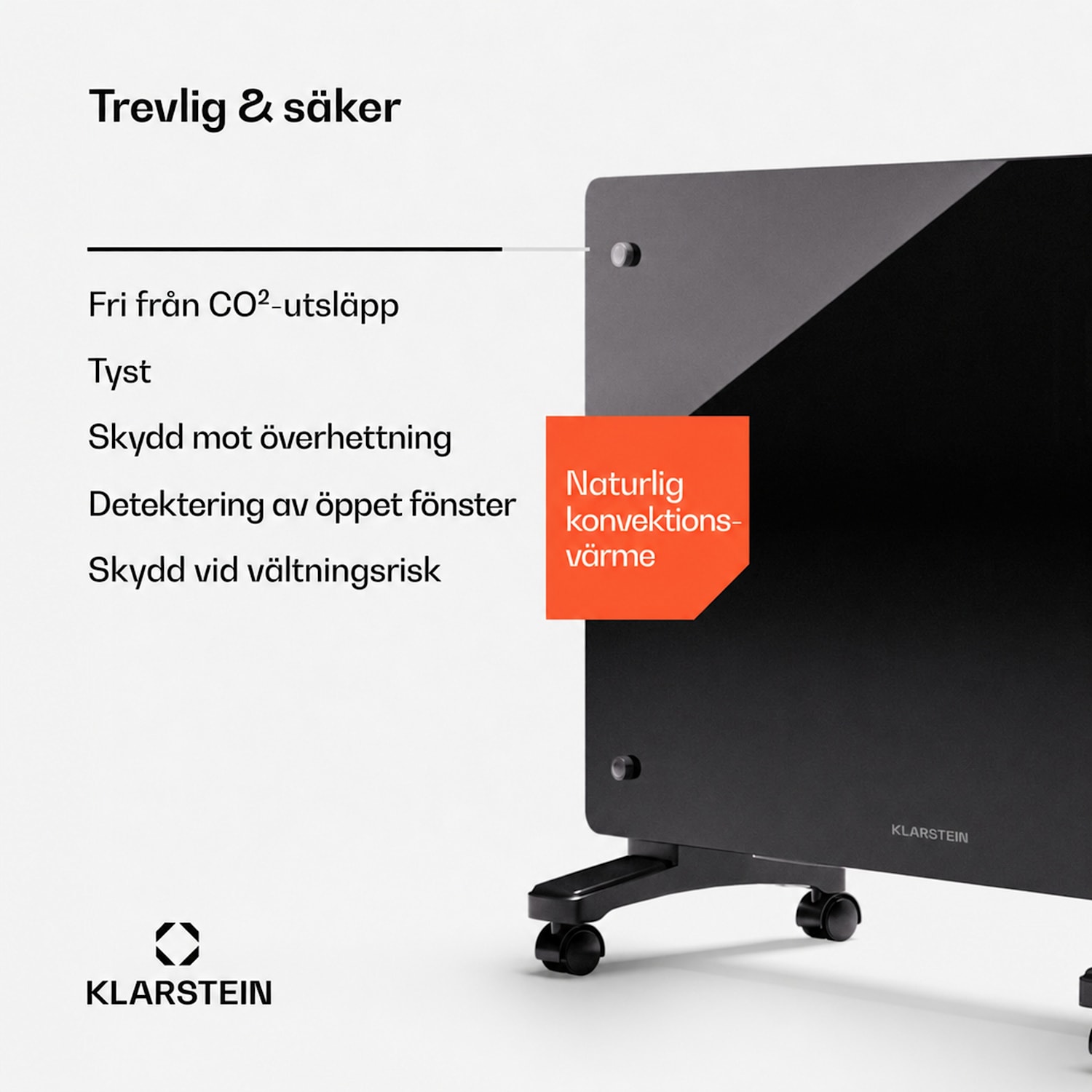 Bornholm Smart 1500 värmeelement 1500 W wifi LED IP24 1500 W | Ja | Svart