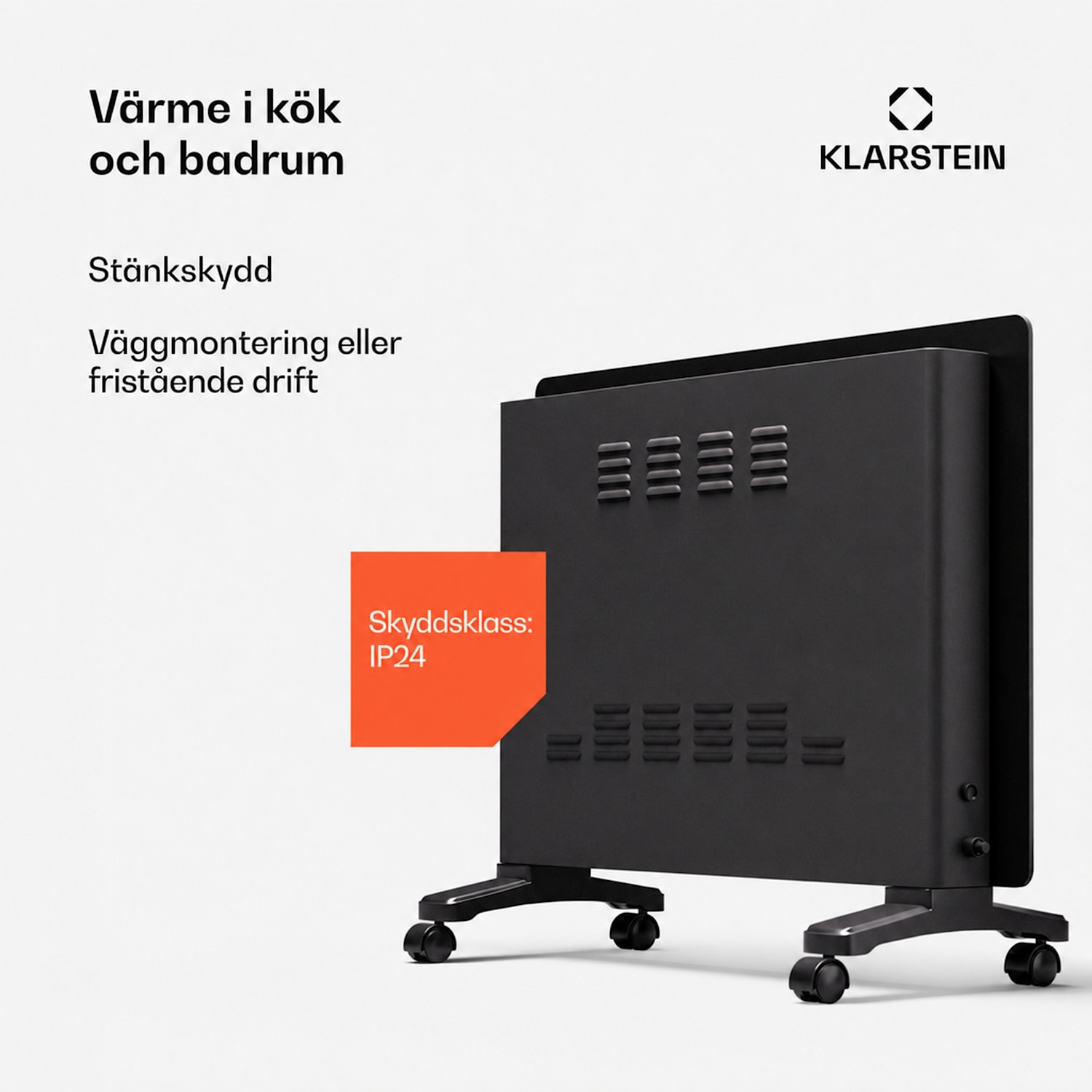 Bornholm Smart 1500 värmeelement 1500 W wifi LED IP24 1500 W | Ja | Svart