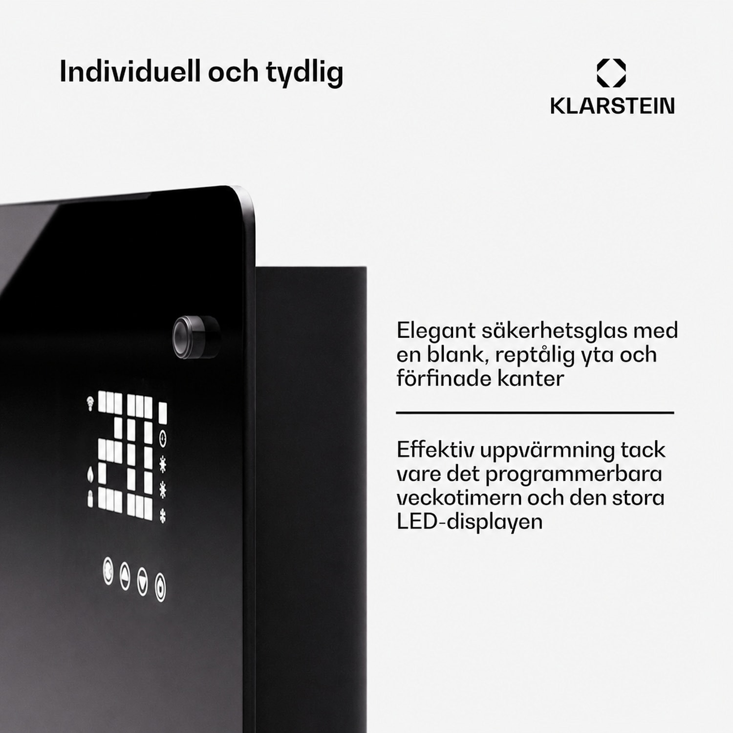 Bornholm Smart 1500 värmeelement 1500 W wifi LED IP24 1500 W | Ja | Svart
