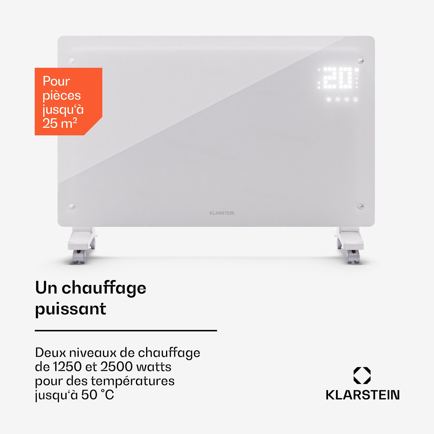 Bornholm Smart 2500 convecteur 2500 W WiFi LED IP24 