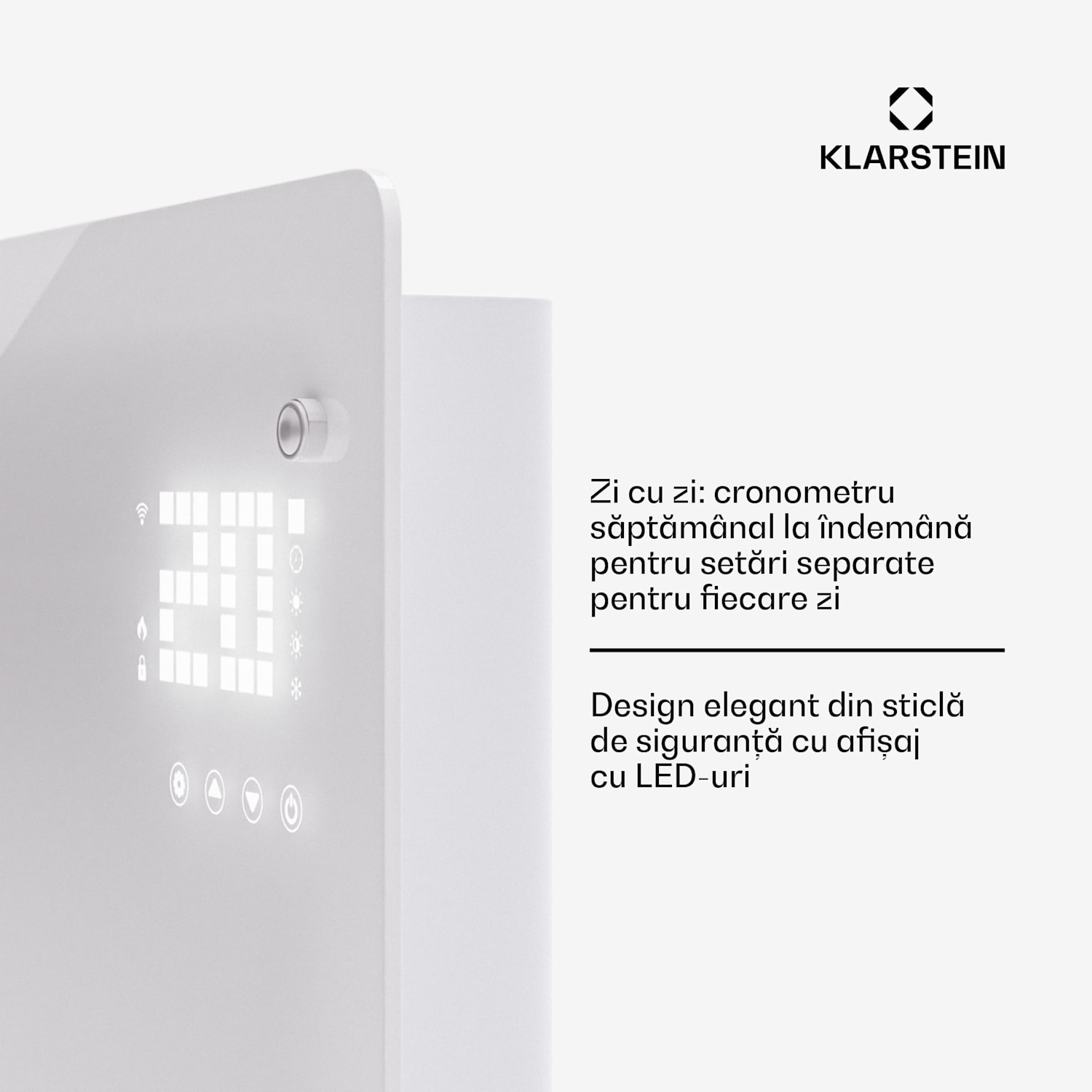 Bornholm Smart 2500, încălzitor, 2500W, WiFi, LED, IP24 2500 W | Da | Alb