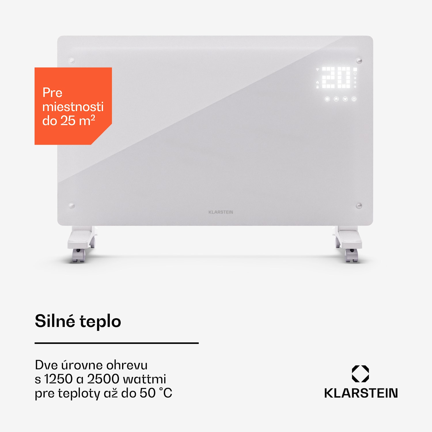 Bornholm Smart 2500, konvektor, 2500W, WiFi, LED, IP24 2500 W | Áno | Biela