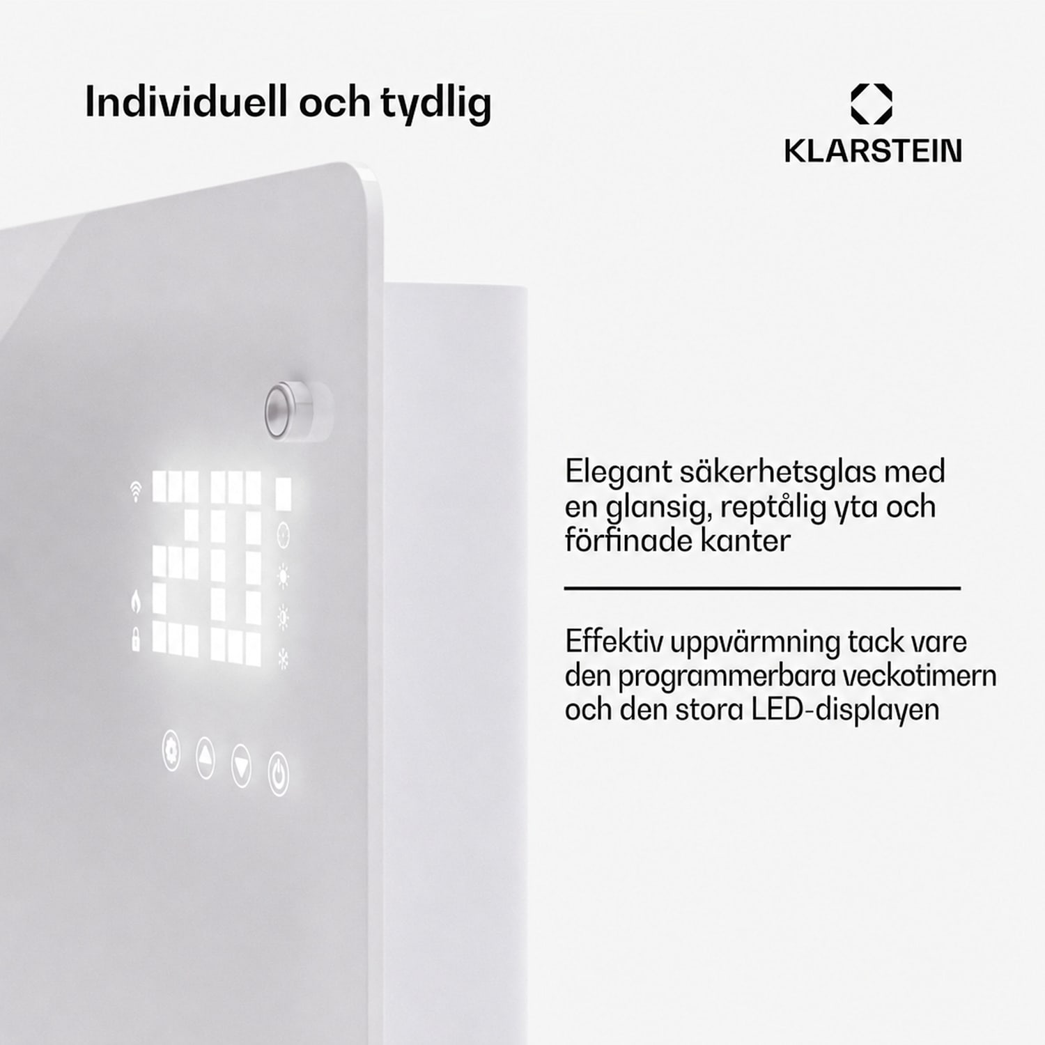 Bornholm Smart 2500 värmeelement 2500 W wifi LED IP24 2500 W | Ja | Vit