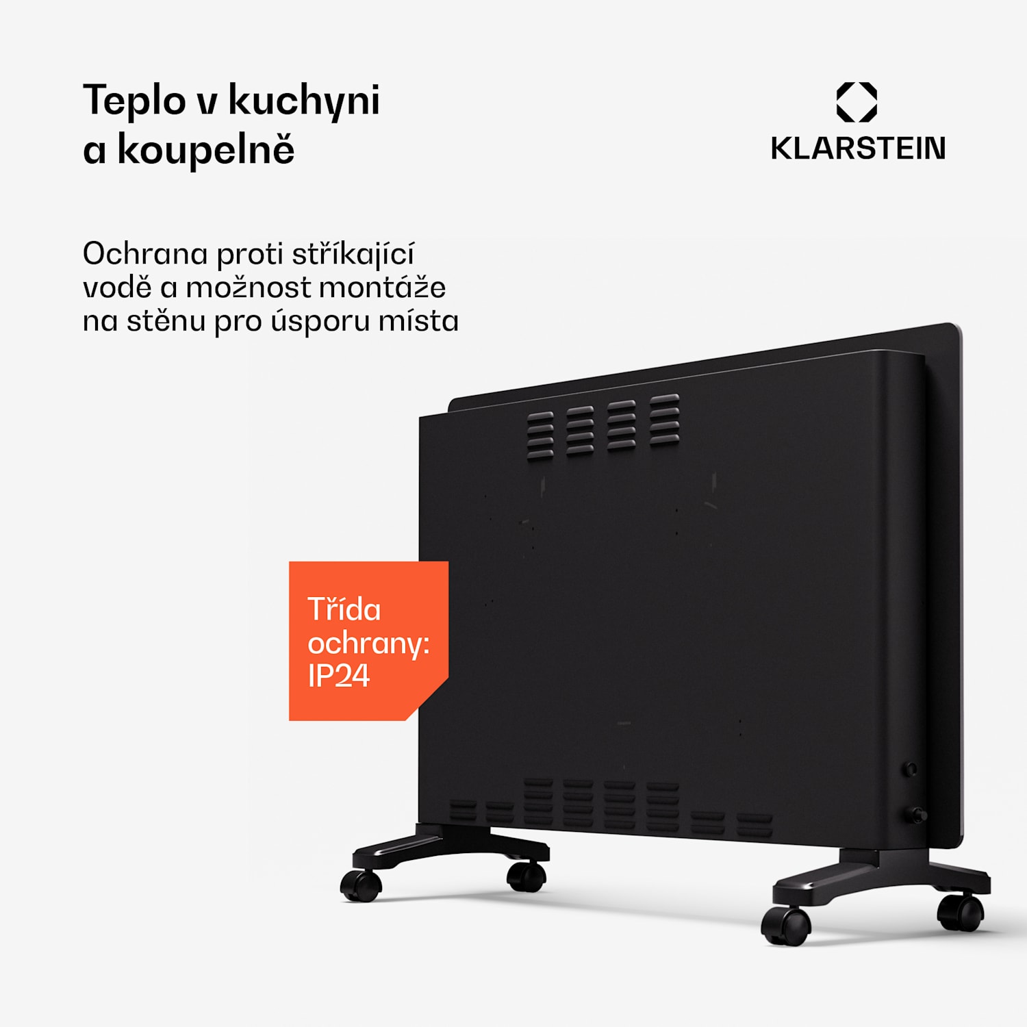 Bornholm Smart 2500, konvektor 2500W, WiFi, LED, IP24 2500 W | Ano | Černá