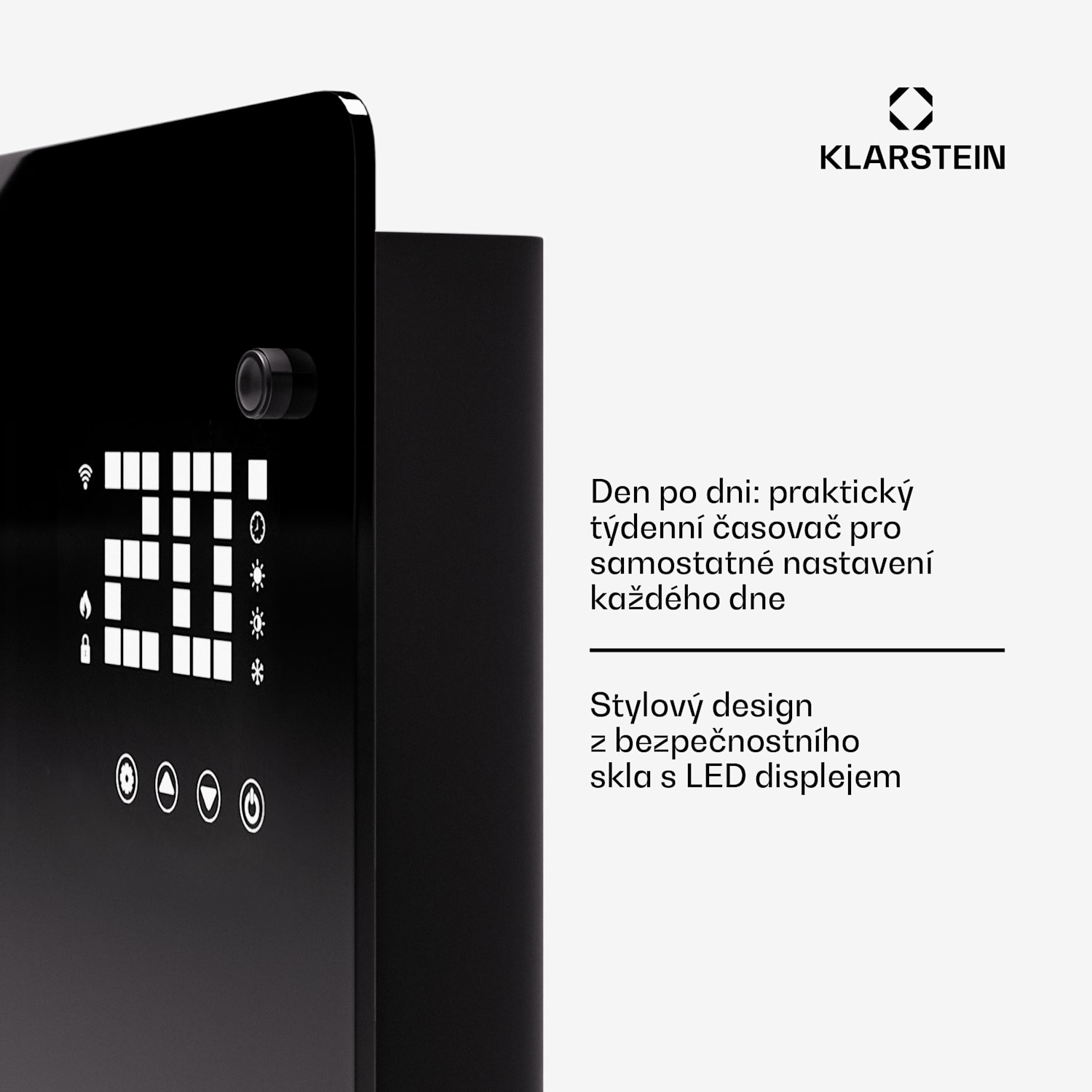 Bornholm Smart 2500, konvektor 2500W, WiFi, LED, IP24 2500 W | Ano | Černá