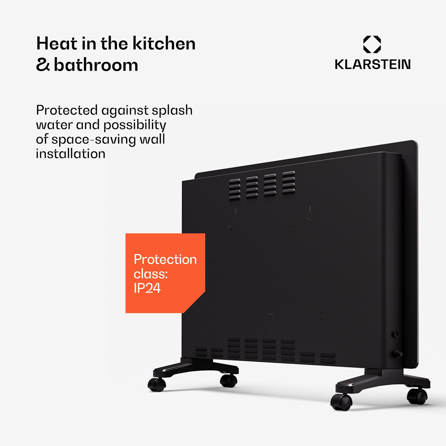 Bornholm Smart 2500 -konvektorilämmitin 2500 W WiFi LED IP24 2500 W | Kyllä | Musta