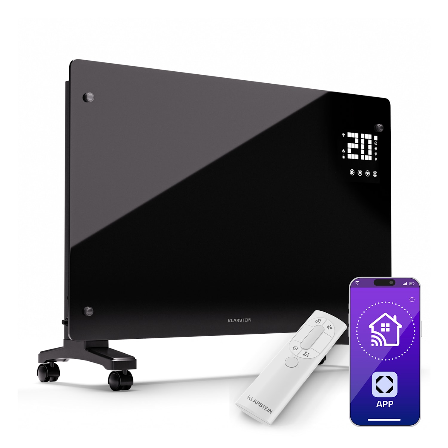Calentador de convección Bornholm Smart 2500 ocn 2500W WiFi LED IP24 2500 W | Sí | Negro