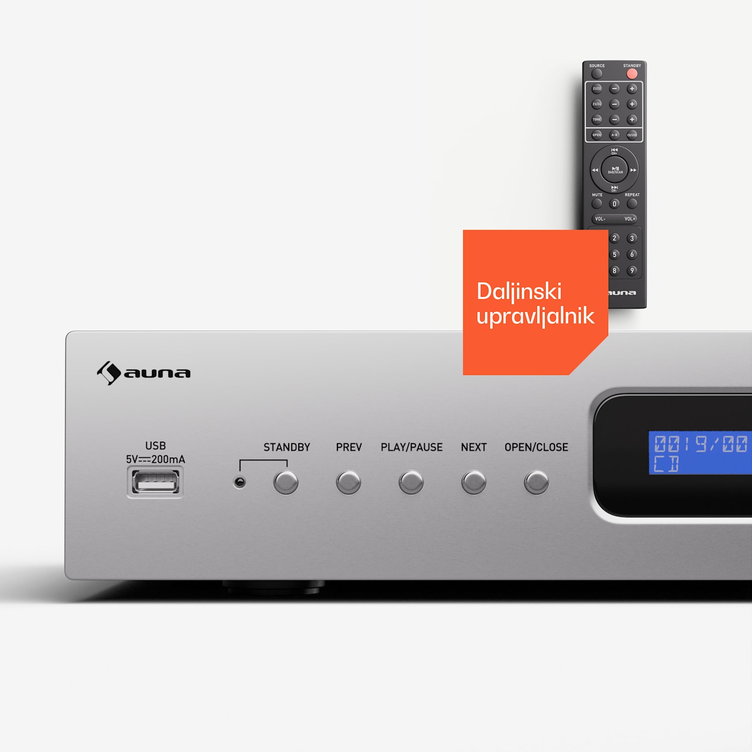 Art22 CD/MP3 predvajalnik, HiFi predvajalnik, CD, CD-R/RW, CD-MP3, Zaslon, Daljinski upravljalnik 