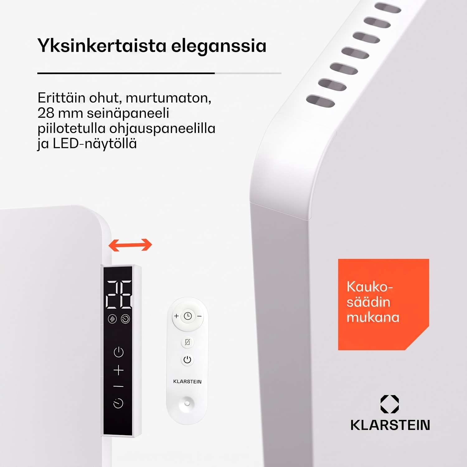 Wonderbeam 450 hybridi-infrapunalämmitin 60 x 60 cm 450 W viikkoajastin kaukosäädin 450 W