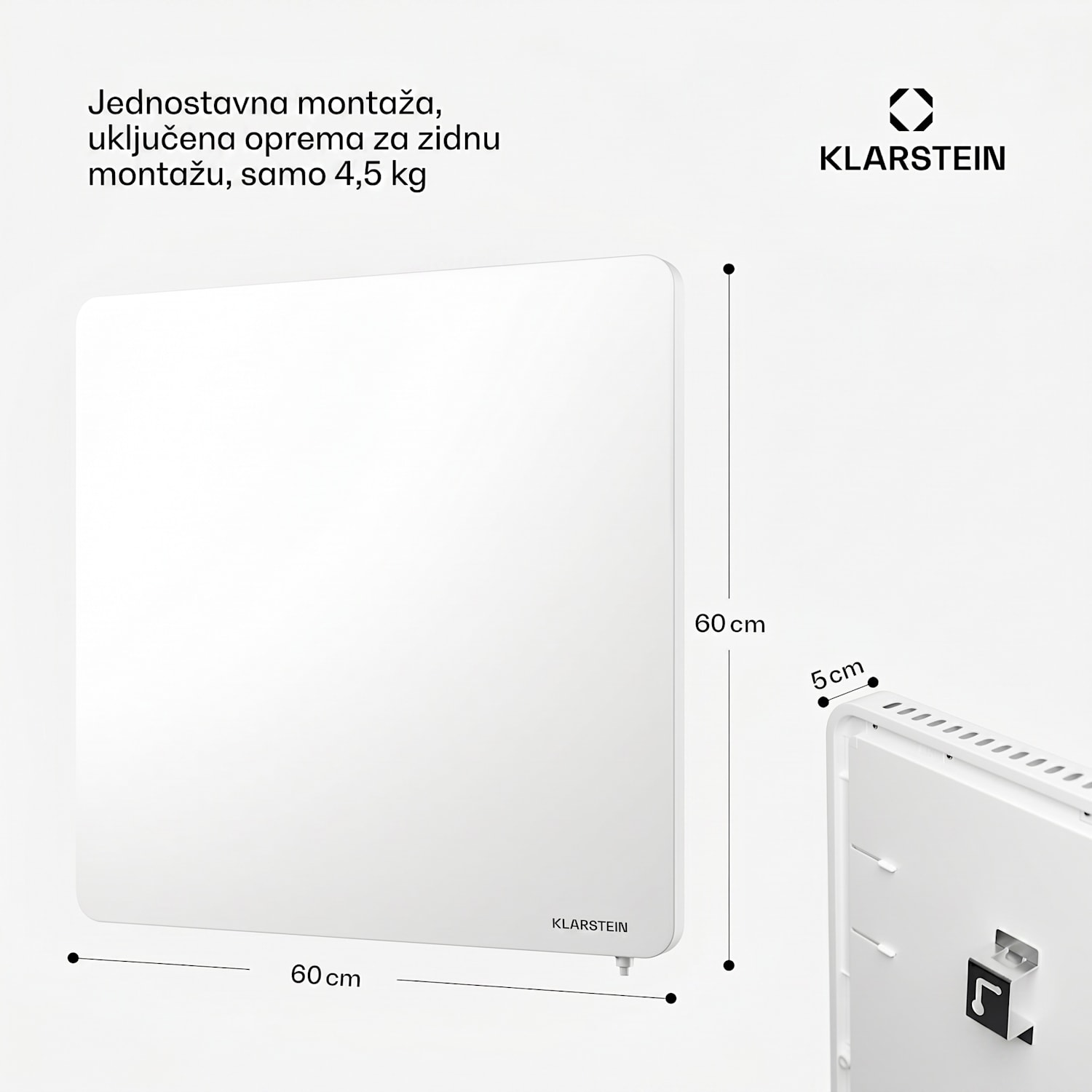 Wonderbeam 450 Hybride infracrvena grijalica 60 x 60 cm 450 W Tjedni timer Daljinski upravljač 