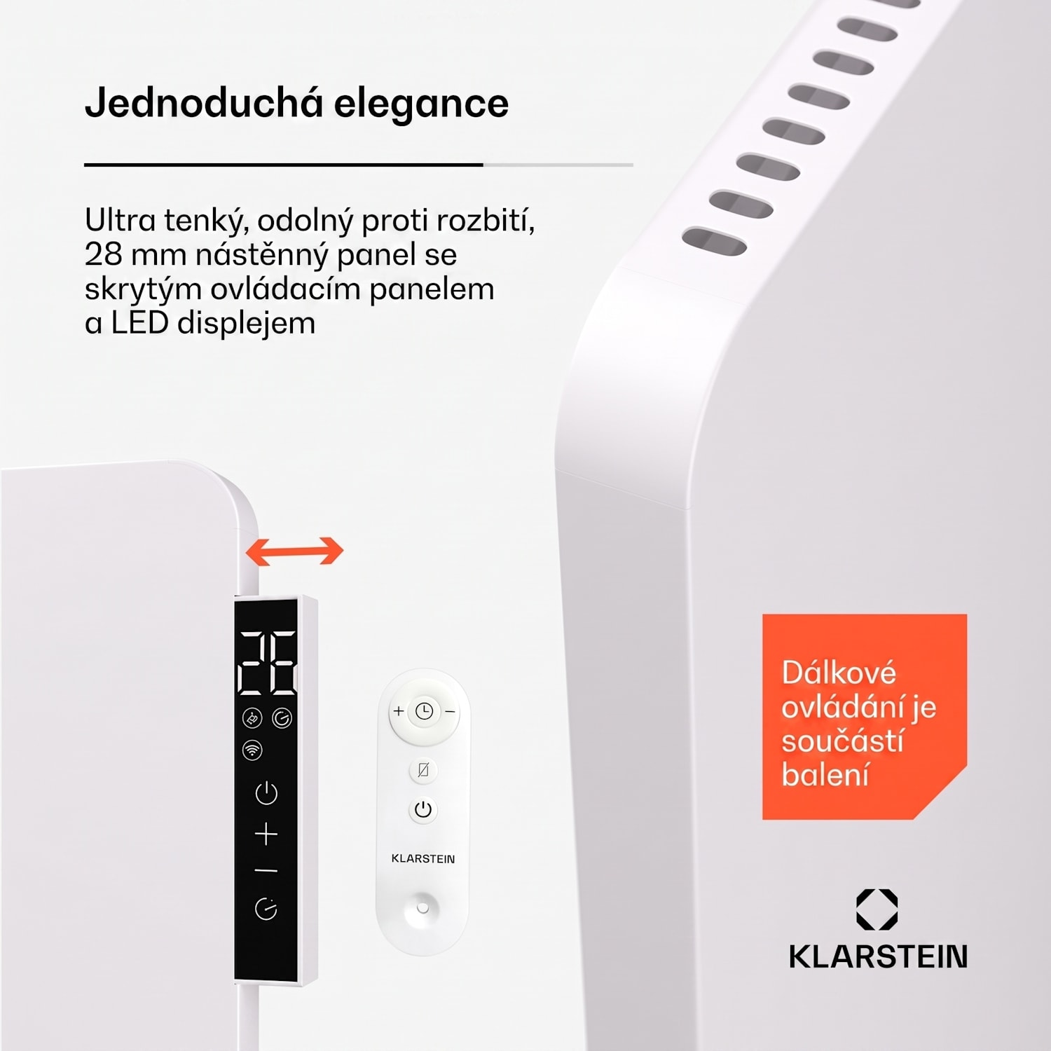 Wonderbeam 650 Hybride infračervený ohřívač 60 x 84 cm 650 W týdenní časovač dálkové ovládání 650 W