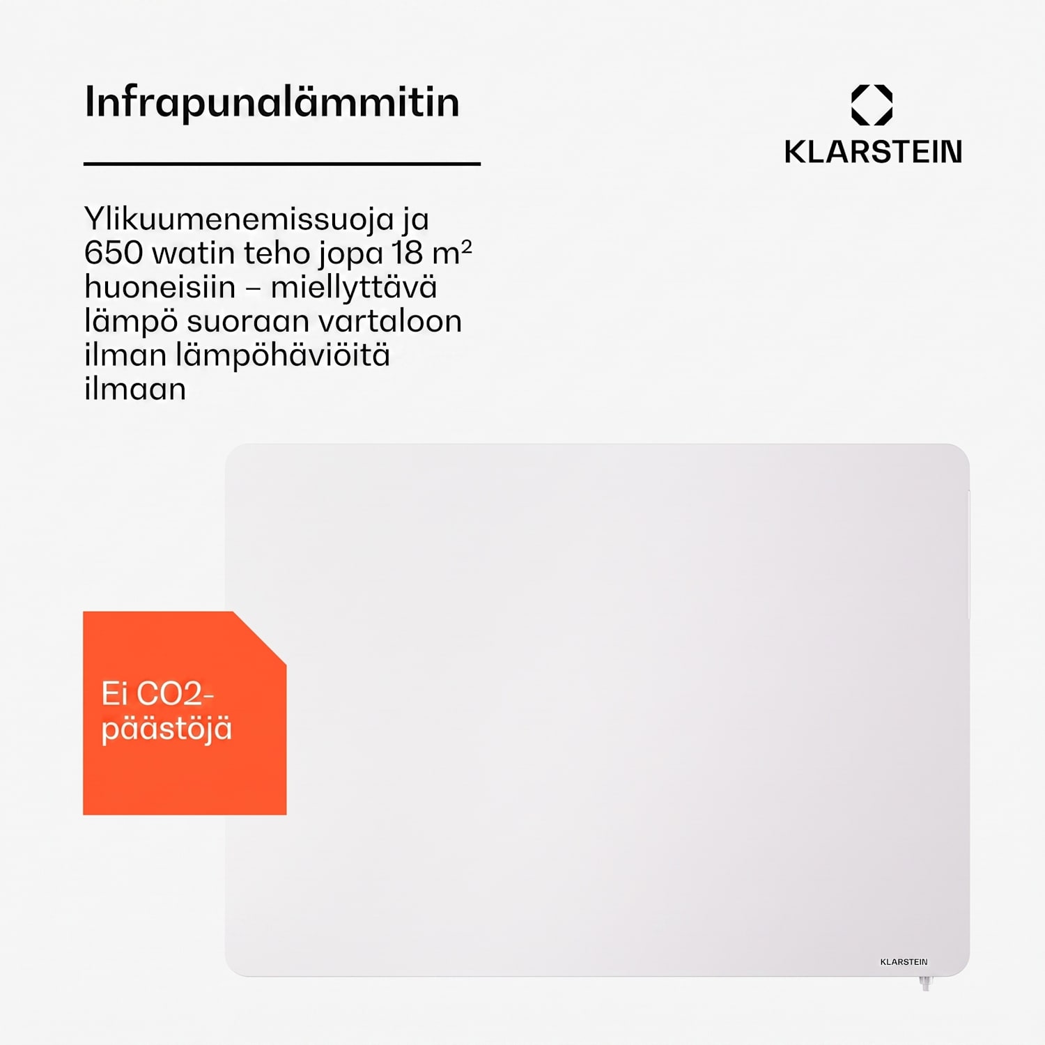 Wonderbeam 650 hybridi-infrapunalämmitin 60 x 84 cm 650 W viikkoajastin kaukosäädin 650 W