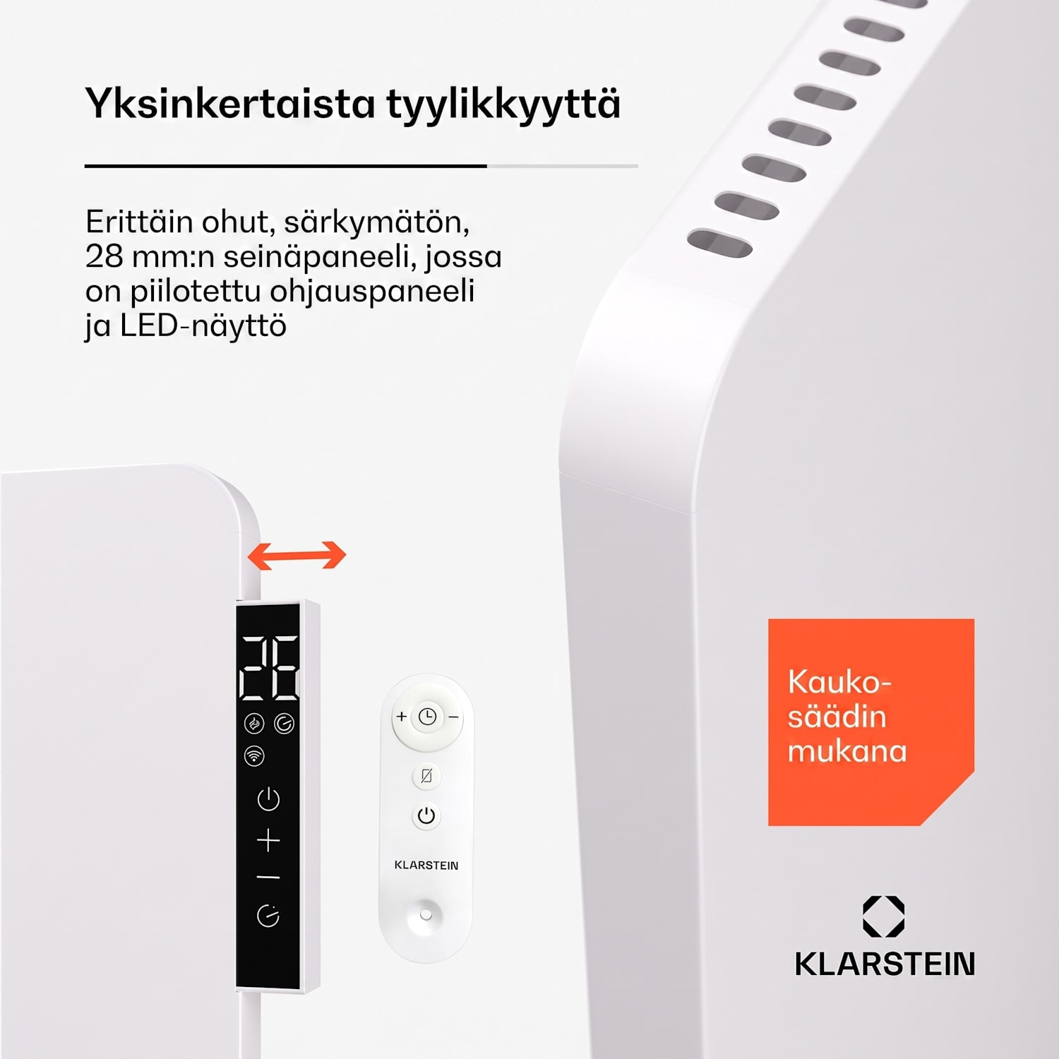 Wonderbeam 650 hybridi-infrapunalämmitin 60 x 84 cm 650 W viikkoajastin kaukosäädin 650 W