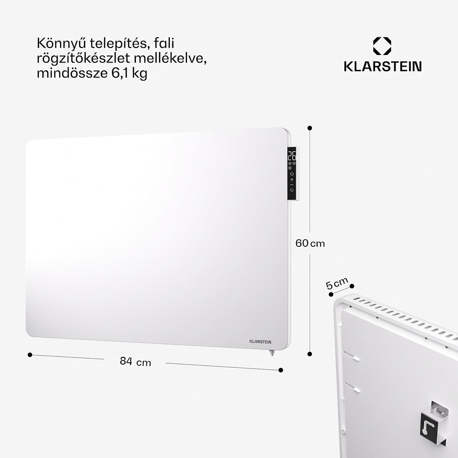 Wonderbeam 650 Hybride Infravörös hősugárzó 60 x 84 cm 650 W Heti időzítő Távirányító 650 W